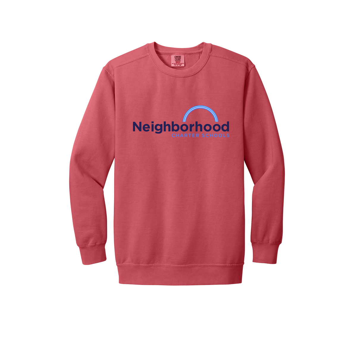 ncschools-premium-comfort-crewneck-dtf-front-1566-watermelon-flat-front