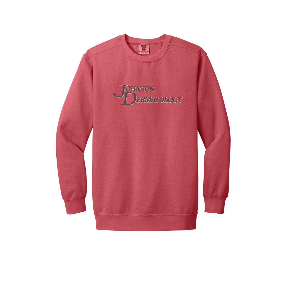 johnsondermatology-premium-clinic-comfort-crewneck-dtf-front-1566-watermelon-flat-front