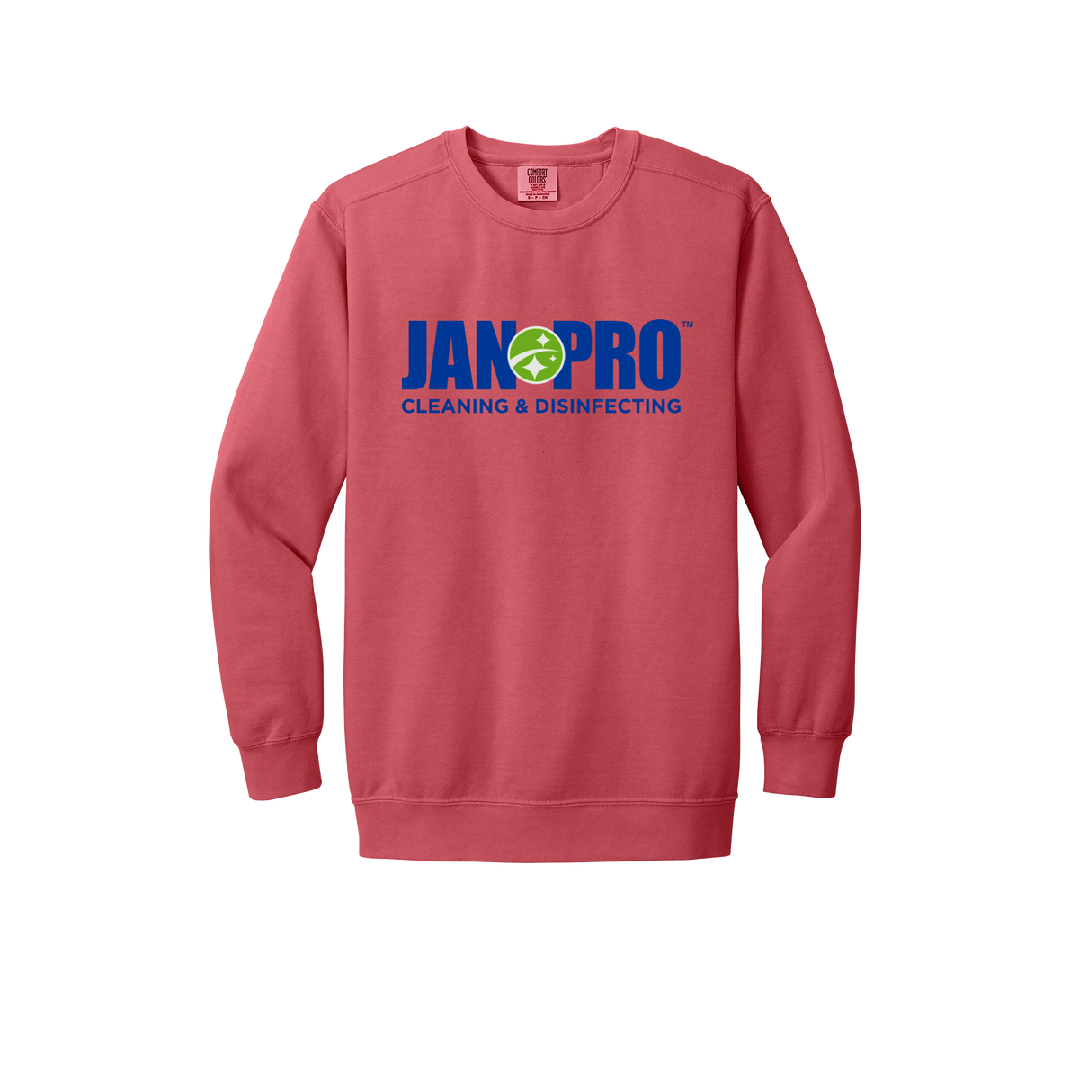 jan-pro-premium-comfort-crewneck-dtf-front-1566-watermelon-flat-front