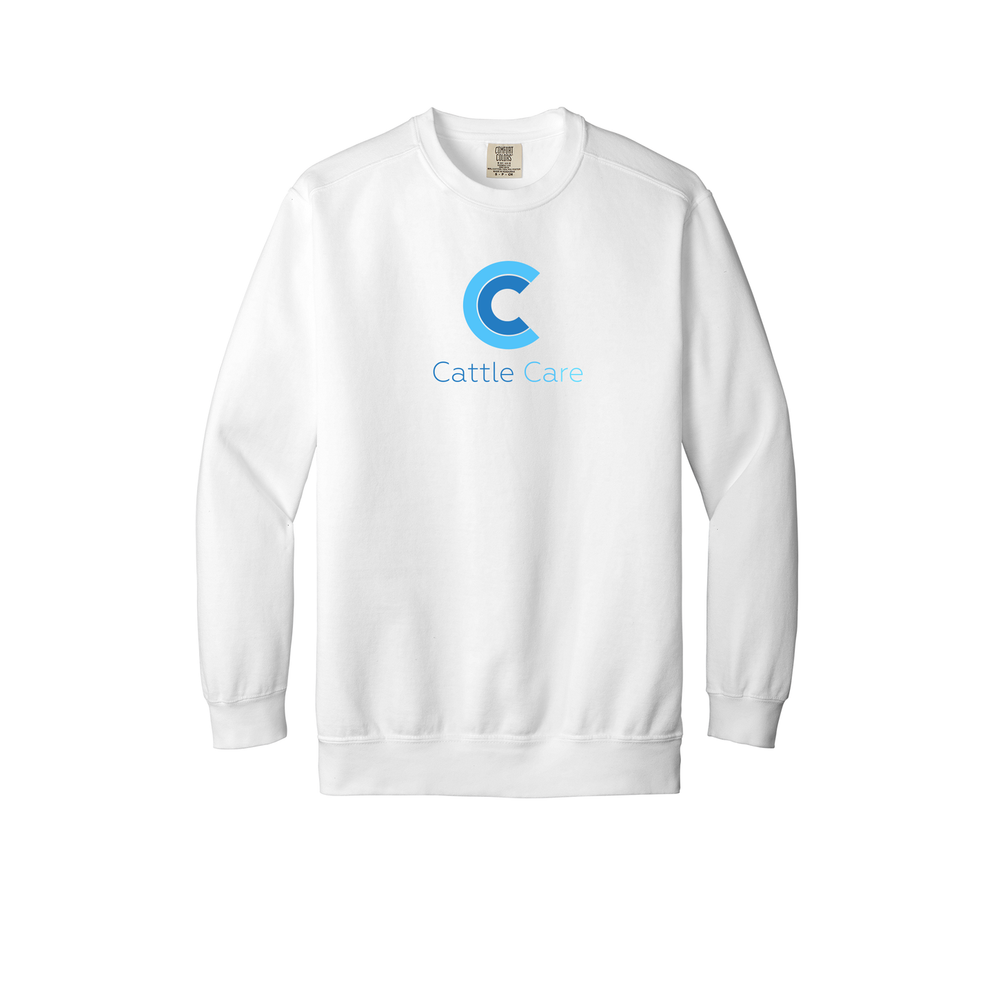 cattle-care-premium-comfort-crewneck-dtf-front-1566-white-flat-front