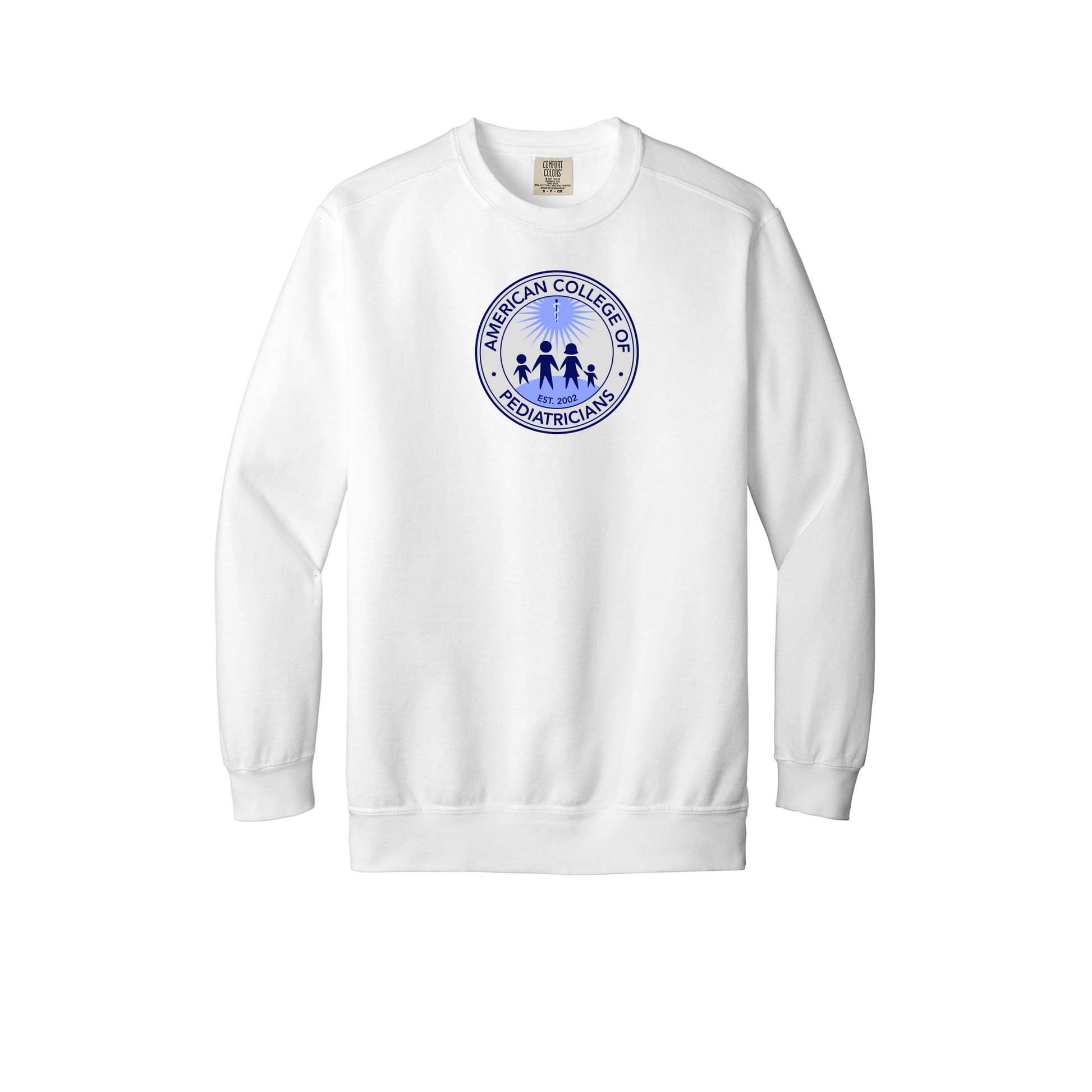 acpeds-premium-clinic-comfort-crewneck-dtf-front-1566-white-flat-front