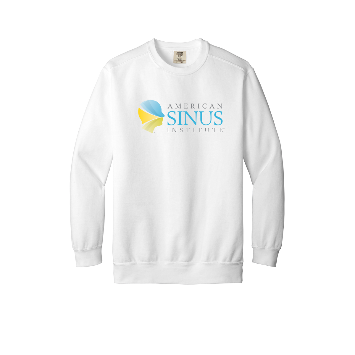 americansinus-premium-clinic-comfort-crewneck-dtf-front-1566-white-flat-front