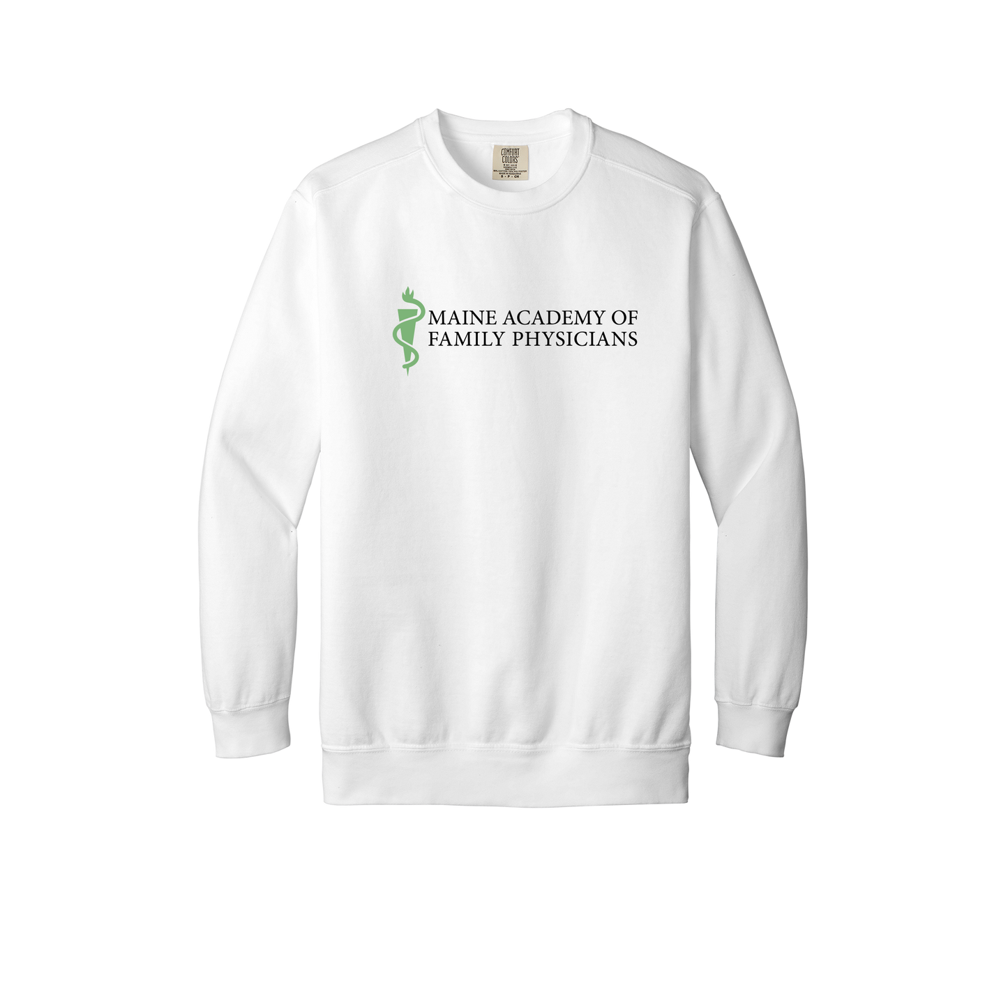 maineafp-premium-clinic-comfort-crewneck-dtf-front-1566-white-flat-front
