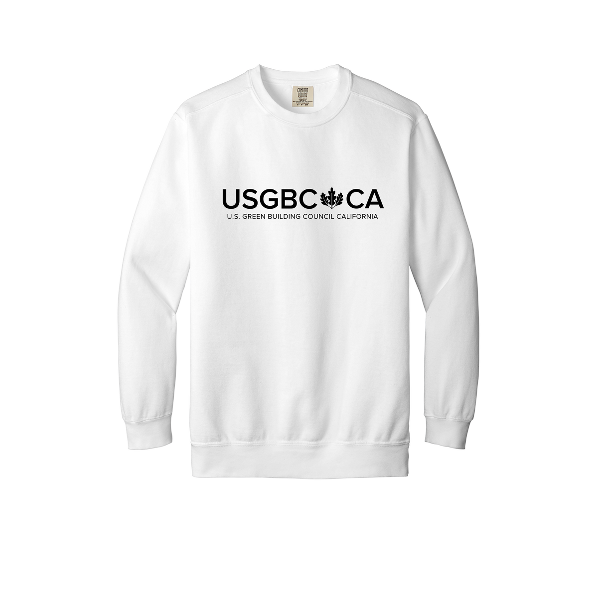 usgbc-ca-premium-comfort-crewneck-dtf-front-1566-white-flat-front