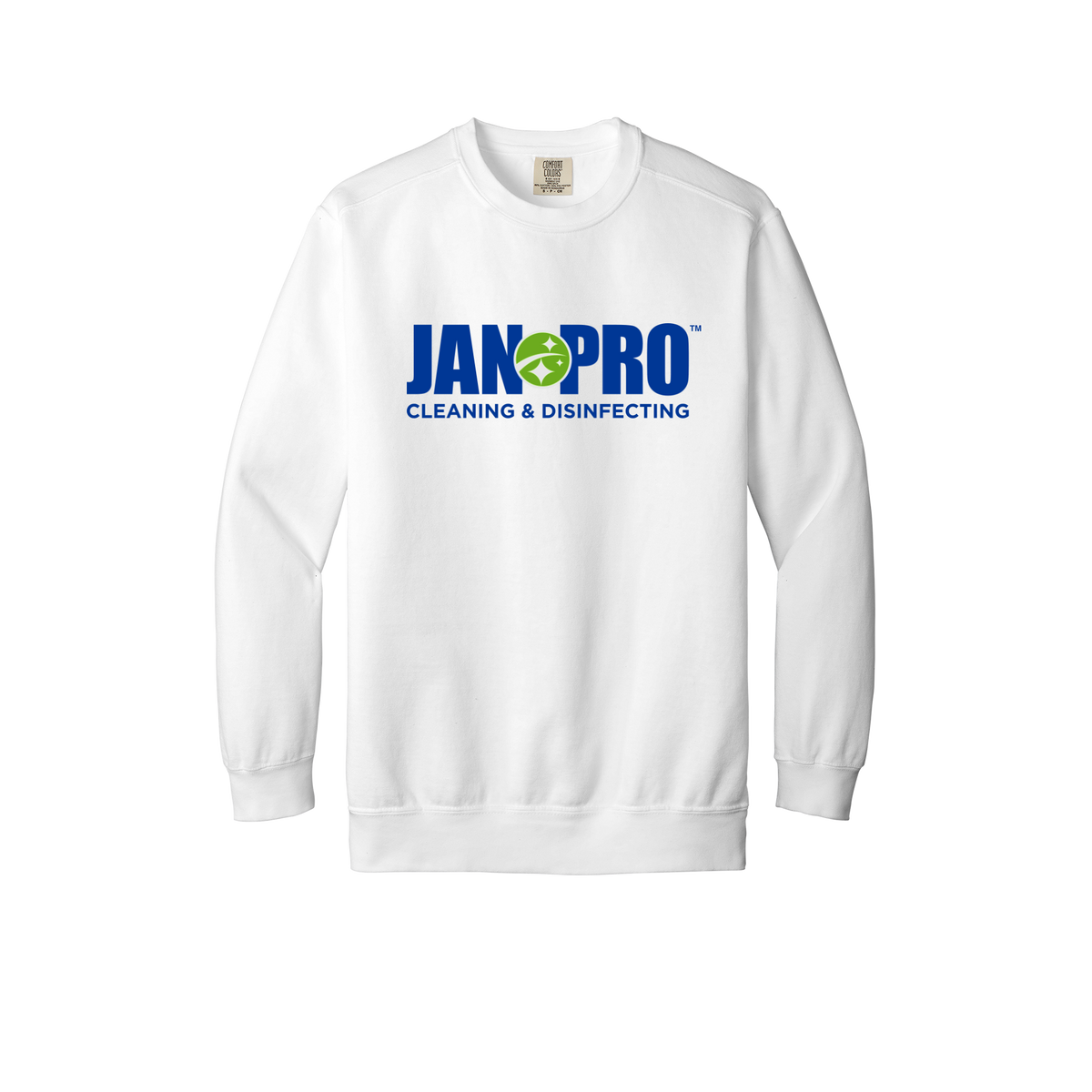 jan-pro-premium-comfort-crewneck-dtf-front-1566-white-flat-front