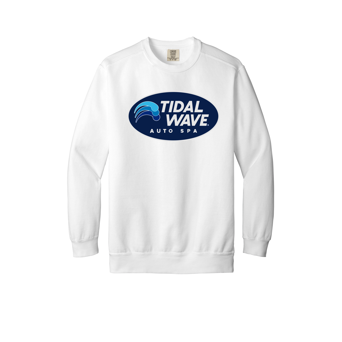 tidalwaveautospa-premium-comfort-crewneck-dtf-front-1566-white-flat-front