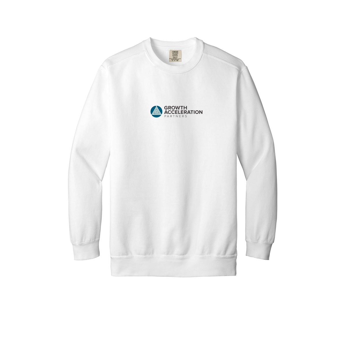 growthaccelerationpartners-premium-comfort-crewneck-dtf-front-1566-white-flat-front