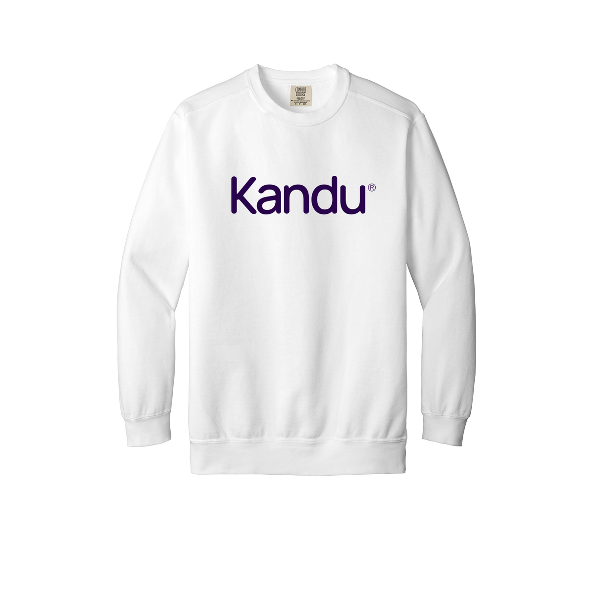 kandu-premium-clinic-comfort-crewneck-dtf-front-1566-white-flat-front