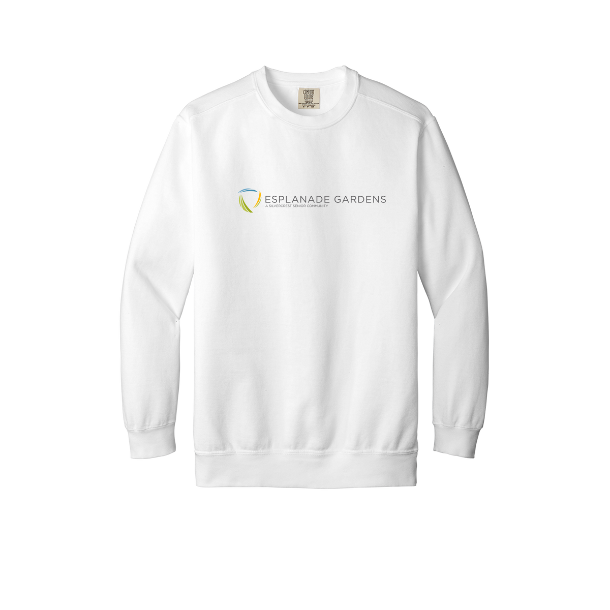 esplanadeseniorcampus-premium-clinic-comfort-crewneck-dtf-front-1566-white-flat-front