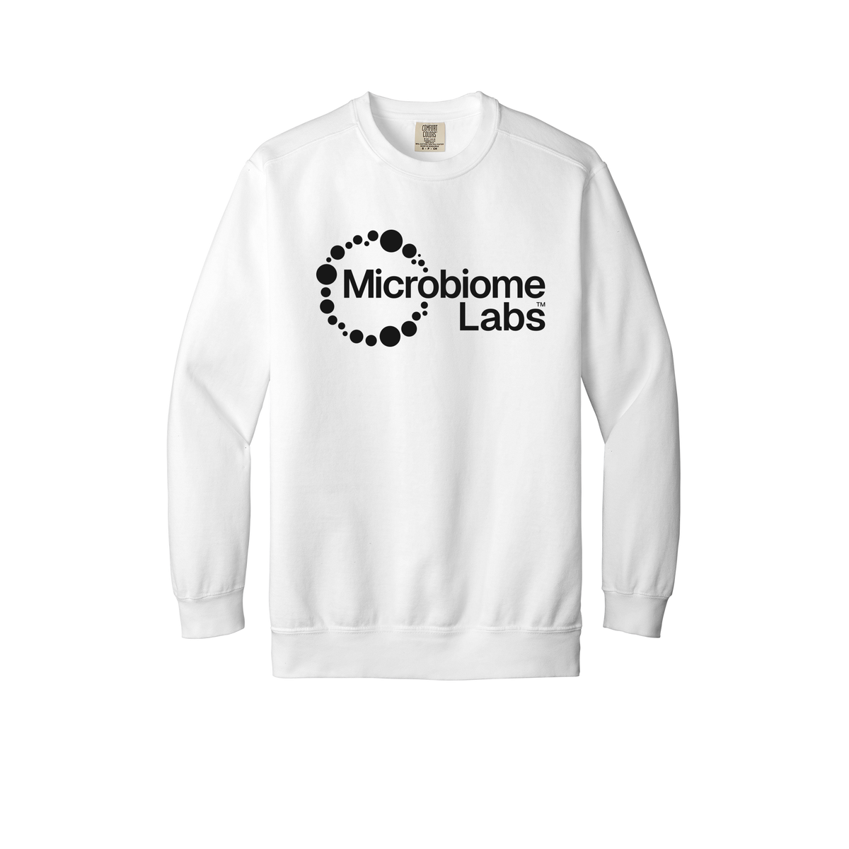 microbiomelabs-premium-comfort-crewneck-dtf-front-1566-white-flat-front