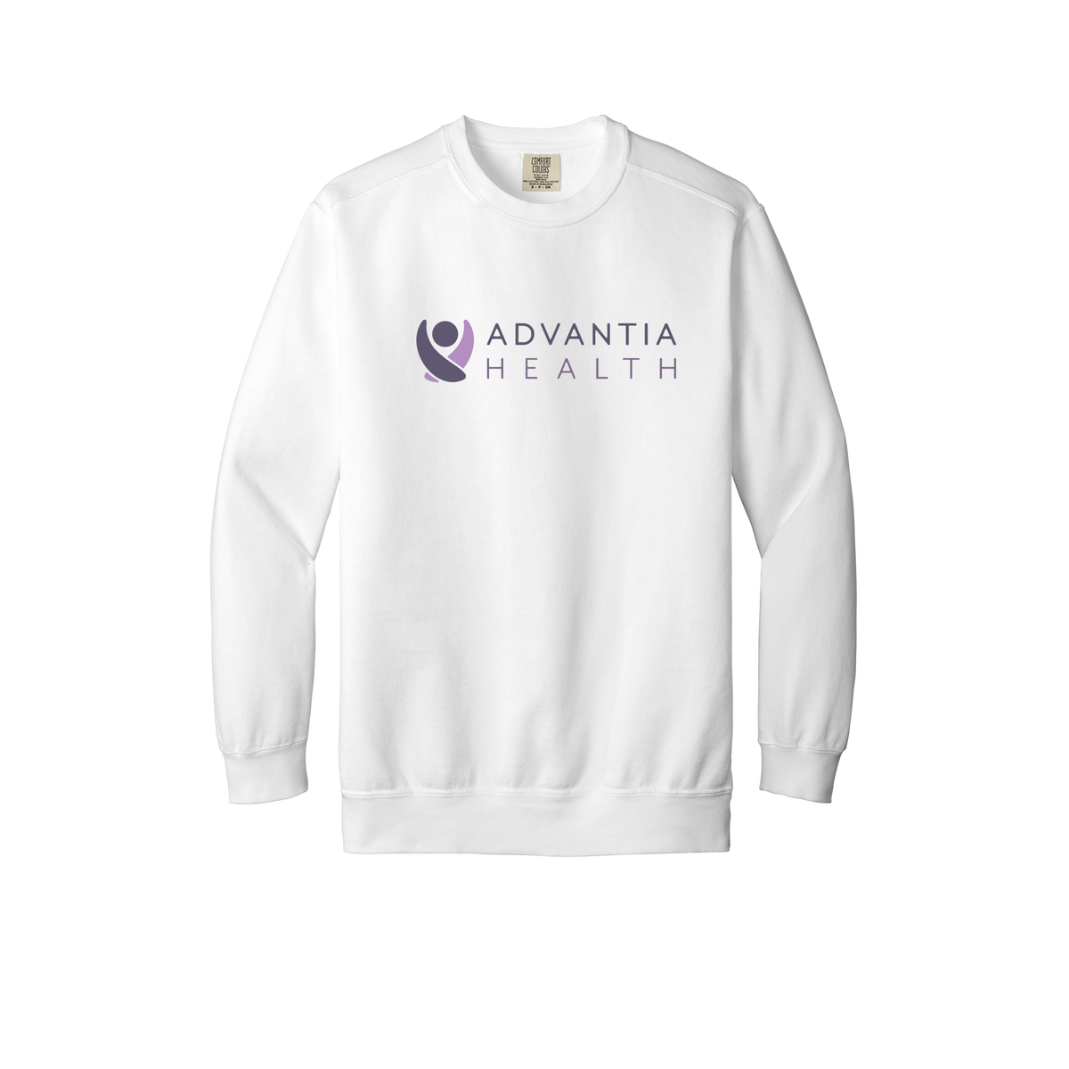 advantiahealth-premium-clinic-comfort-crewneck-dtf-front-1566-white-flat-front