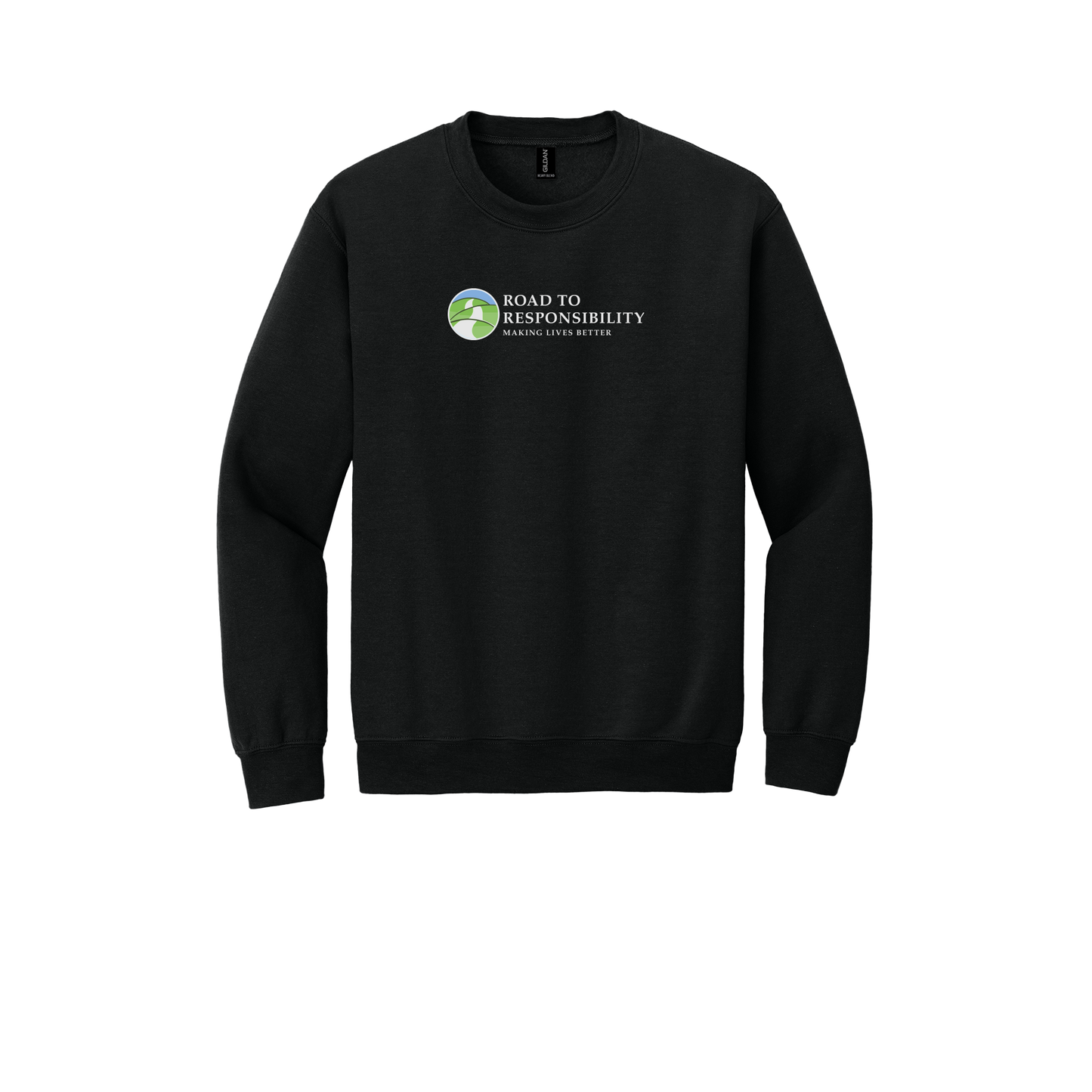 roadtoresponsibility-comfort-crewneck-dtf-front-18000-black-flat-front