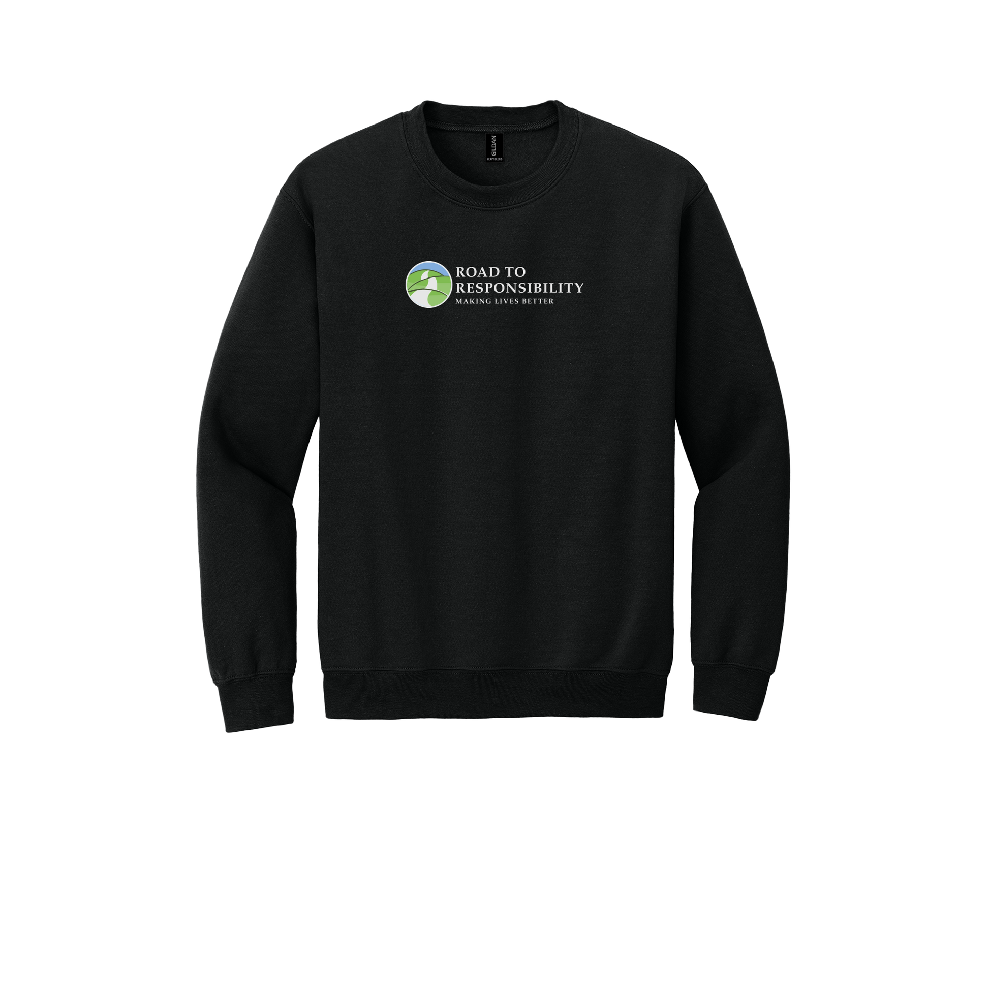 roadtoresponsibility-comfort-crewneck-dtf-front-18000-black-flat-front