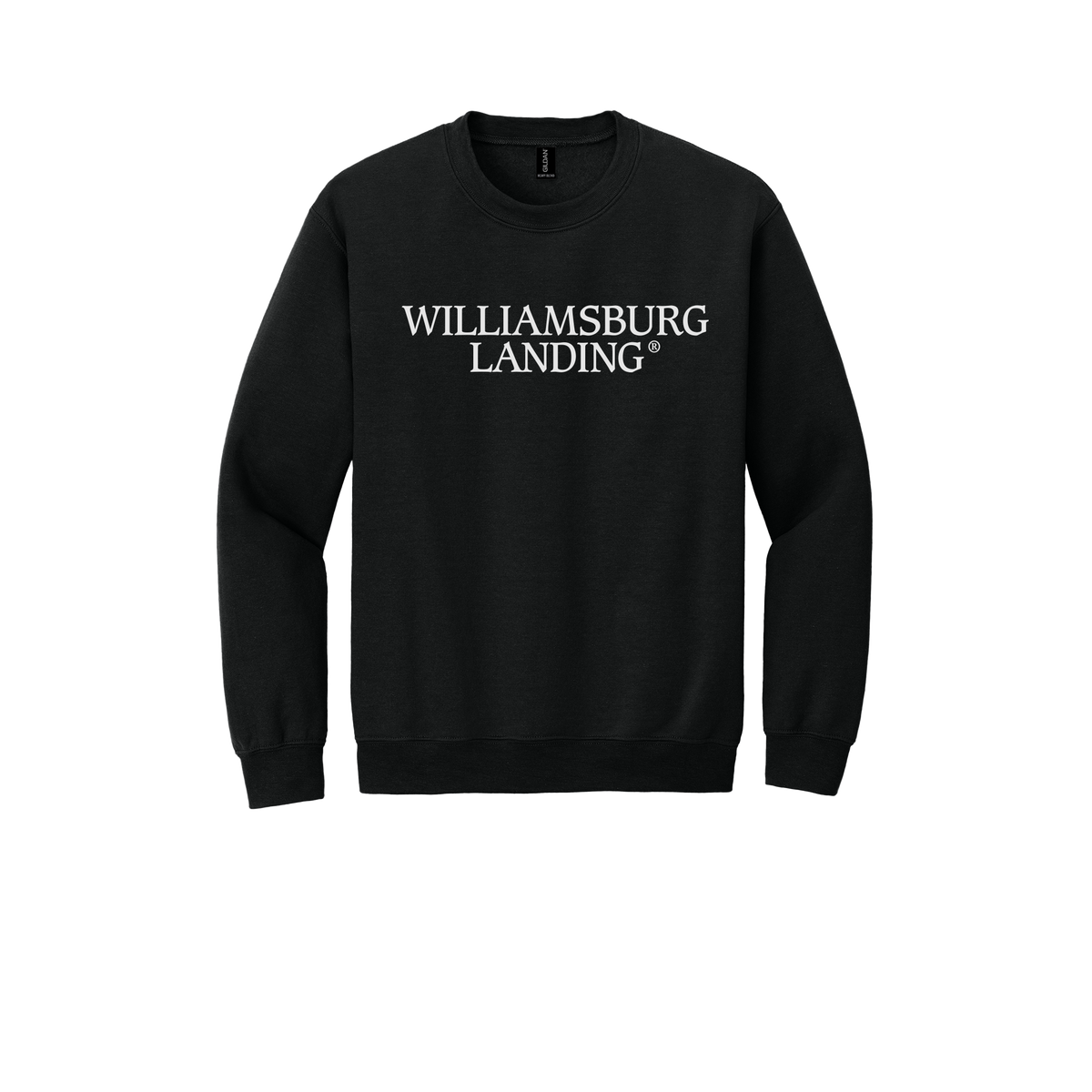 williamsburglanding-comfort-crewneck-dtf-front-18000-black-flat-front