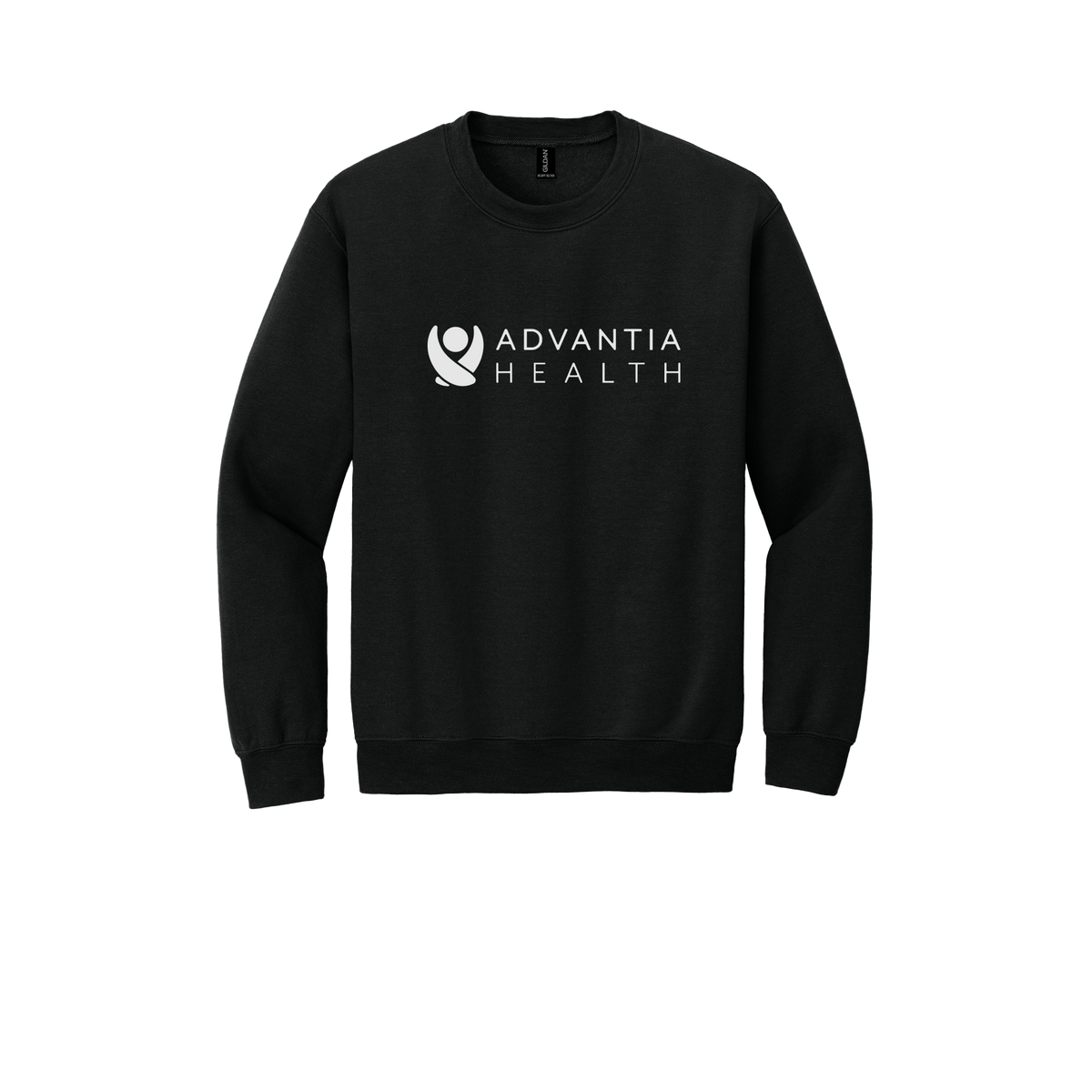 advantiahealth-clinic-comfort-crewneck-dtf-front-18000-black-flat-front
