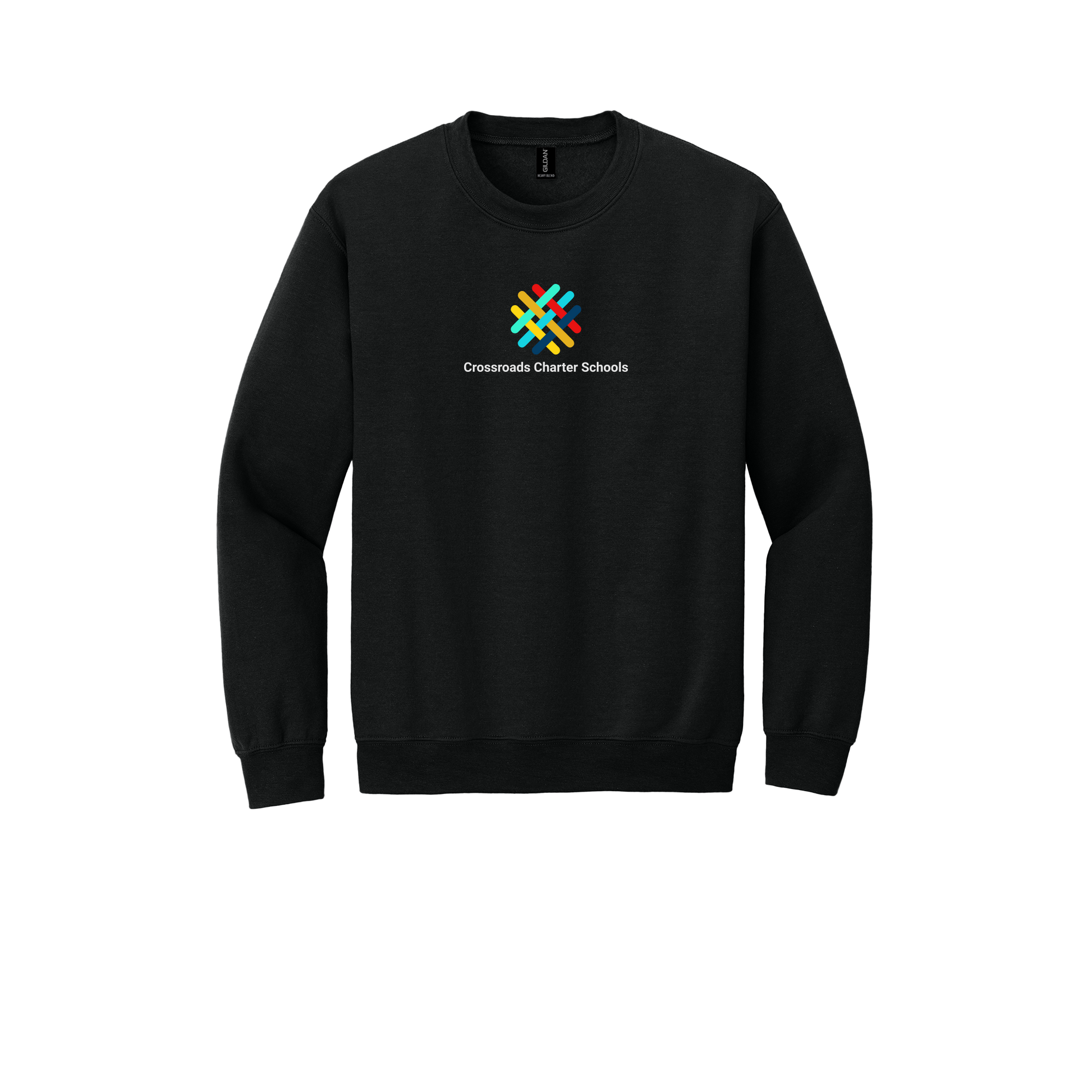 crossroadsschoolskc-comfort-crewneck-dtf-front-18000-black-flat-front