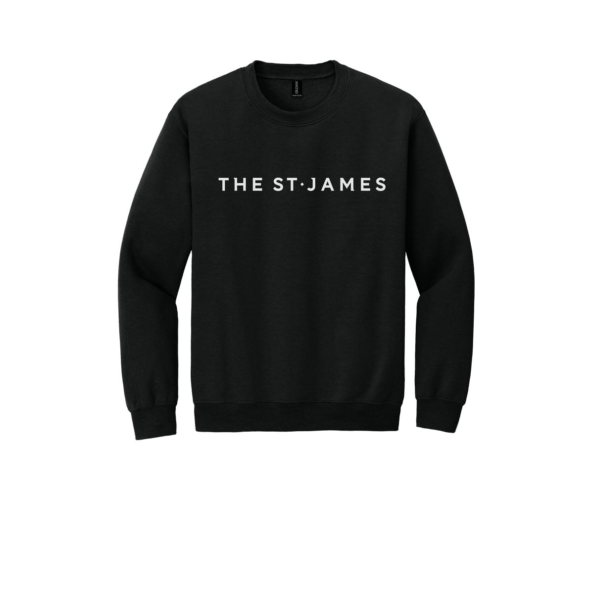 thestjames-comfort-crewneck-dtf-front-18000-black-flat-front