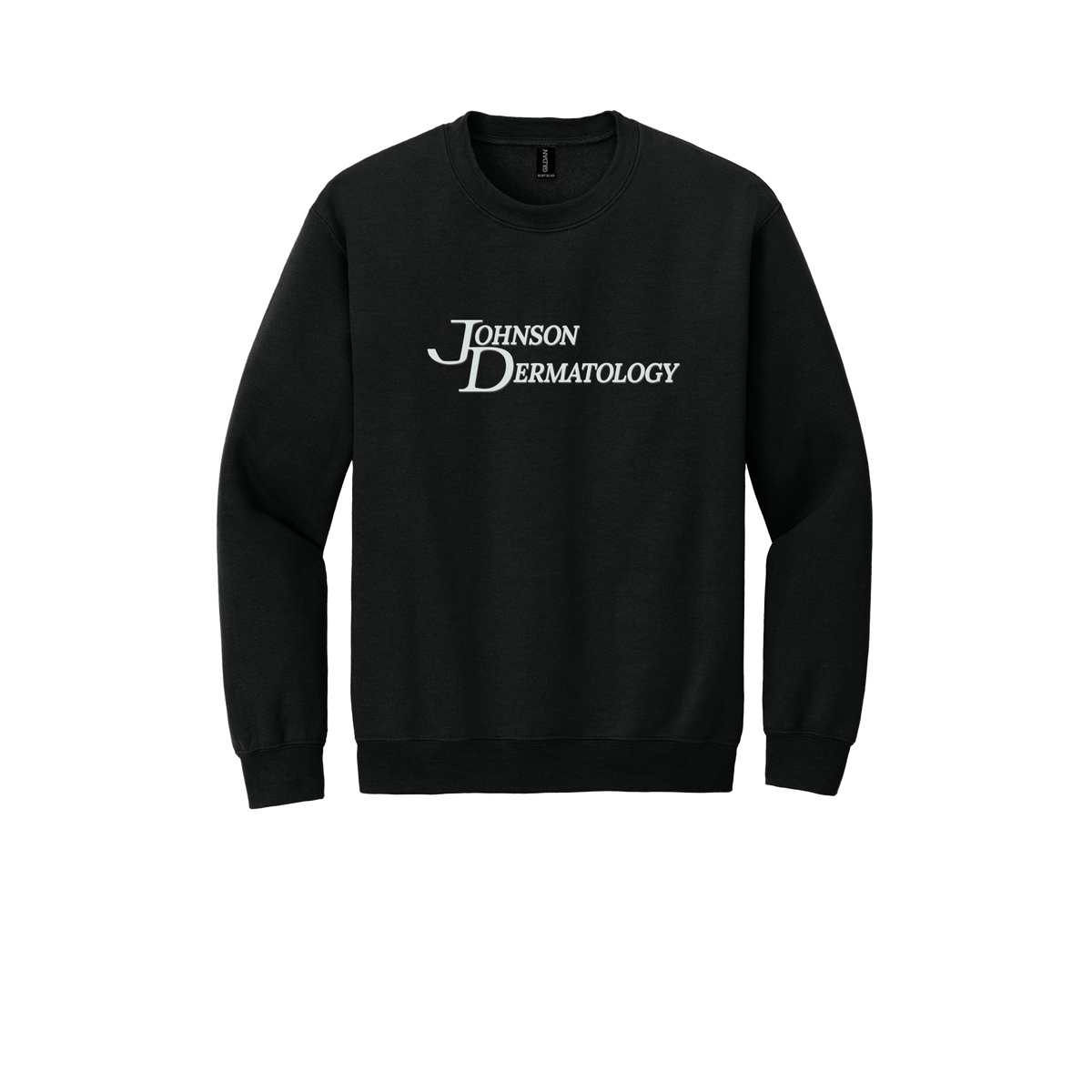 johnsondermatology-clinic-comfort-crewneck-dtf-front-18000-black-flat-front