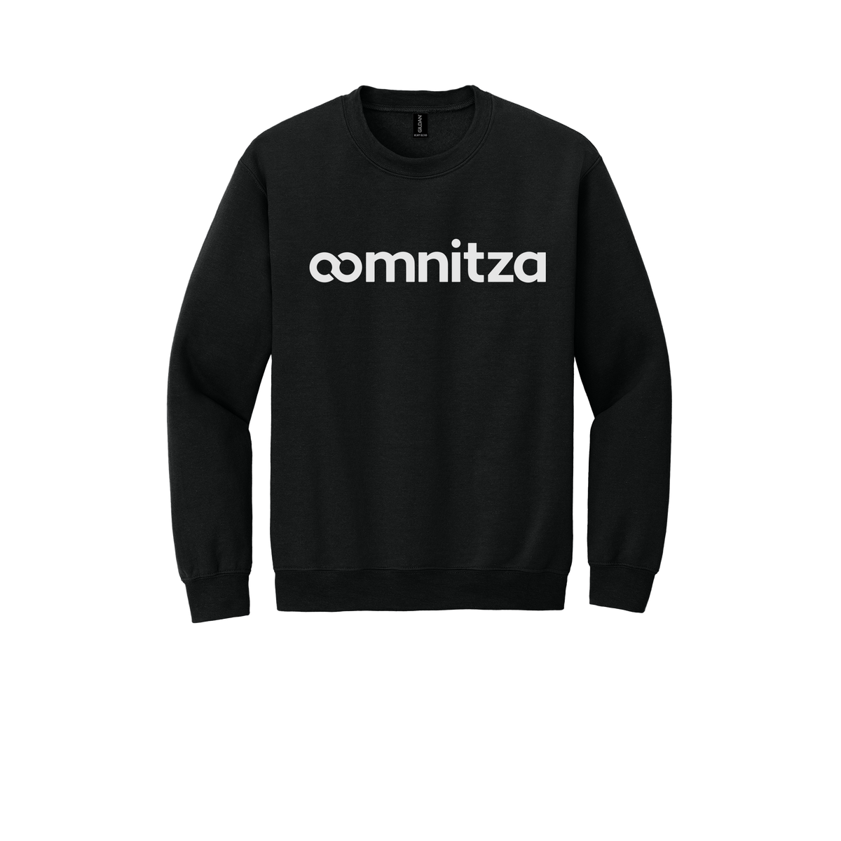 oomnitza-comfort-crewneck-dtf-front-18000-black-flat-front