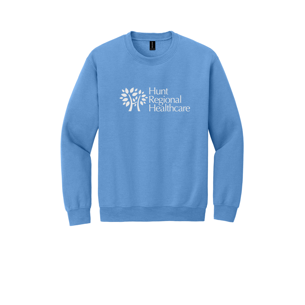 huntregional-clinic-comfort-crewneck-dtf-front-18000-carolinablue-flat-front
