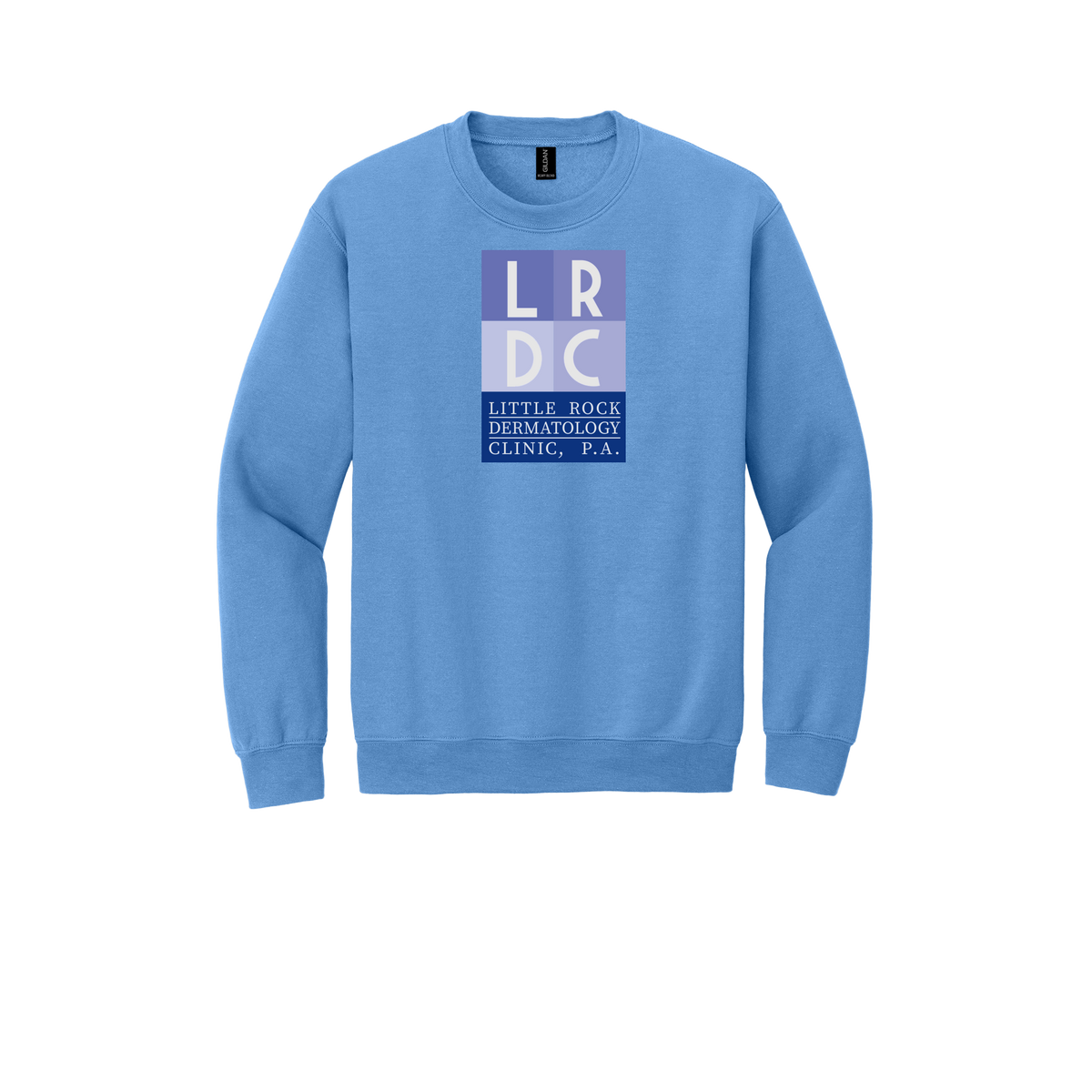 littlerockdermatology-clinic-comfort-crewneck-dtf-front-18000-carolinablue-flat-front