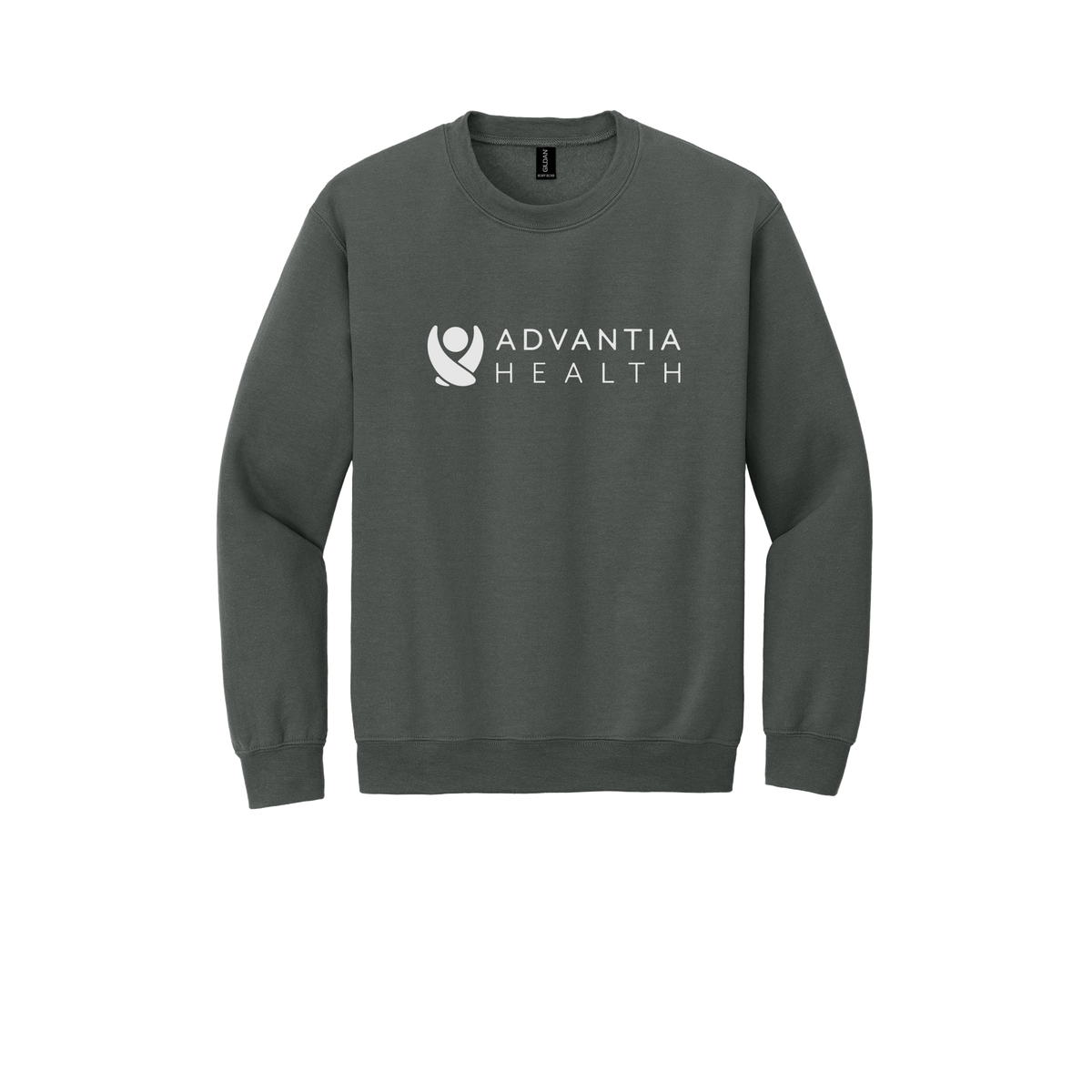 advantiahealth-clinic-comfort-crewneck-dtf-front-18000-charcoal-flat-front
