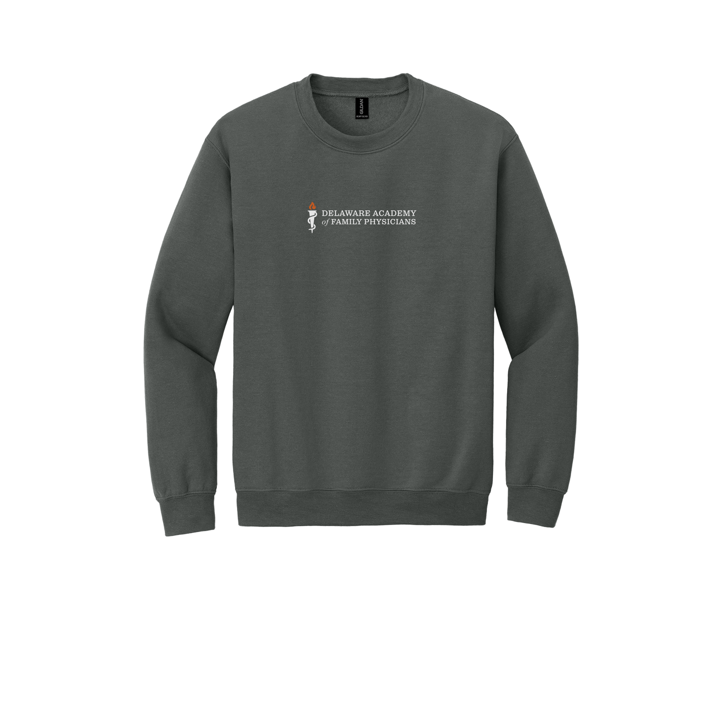 delfamdoc-clinic-comfort-crewneck-dtf-front-18000-charcoal-flat-front