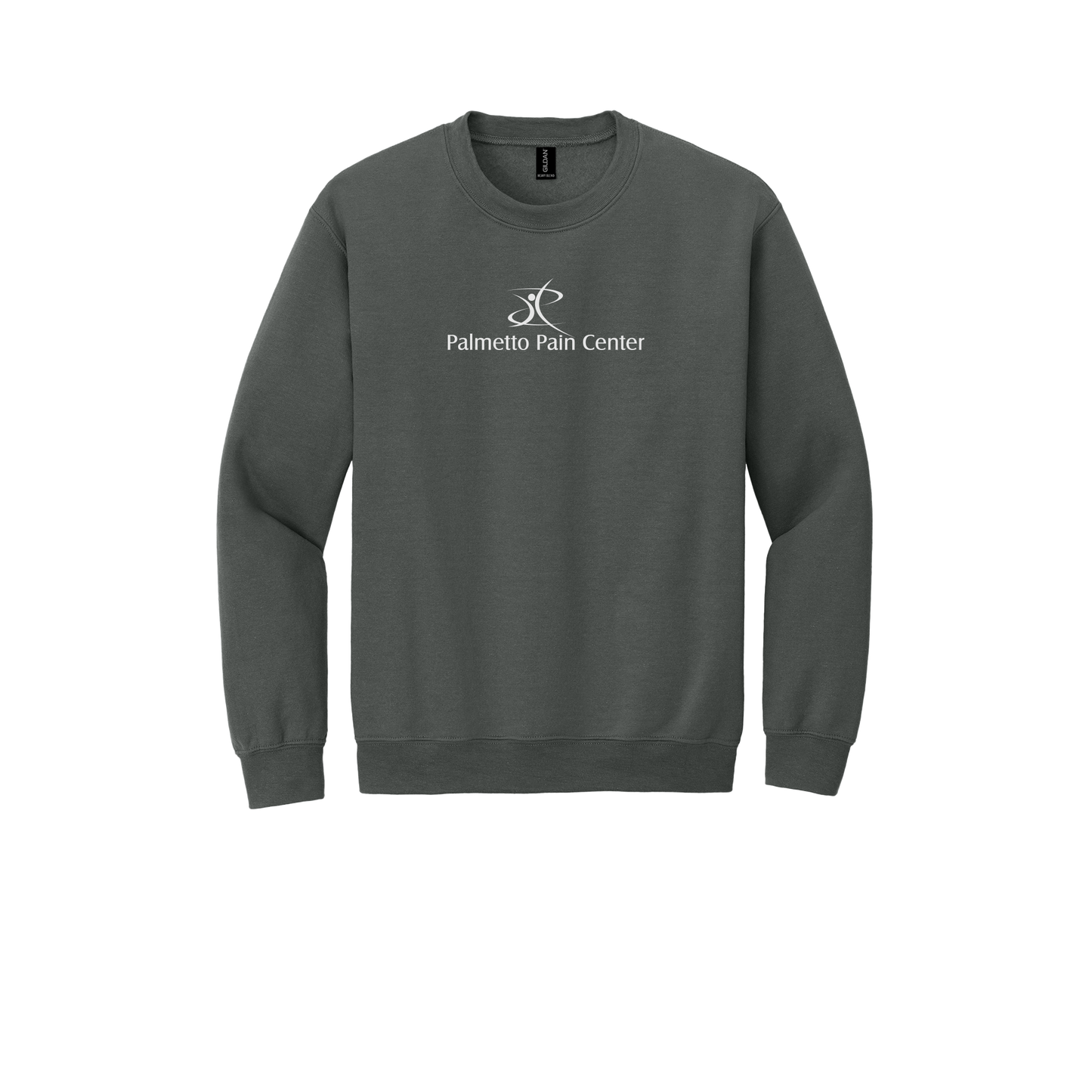 palmetto-pain-center-clinic-comfort-crewneck-dtf-front-18000-charcoal-flat-front