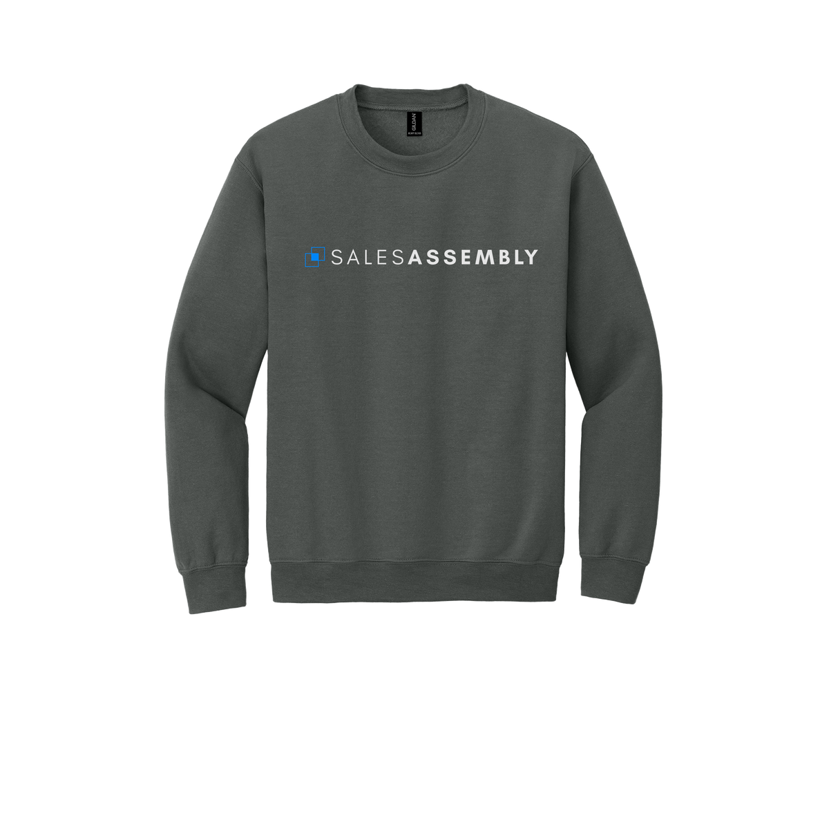 salesassembly-comfort-crewneck-dtf-front-18000-charcoal-flat-front