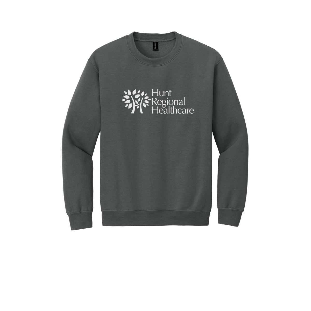 huntregional-clinic-comfort-crewneck-dtf-front-18000-charcoal-flat-front
