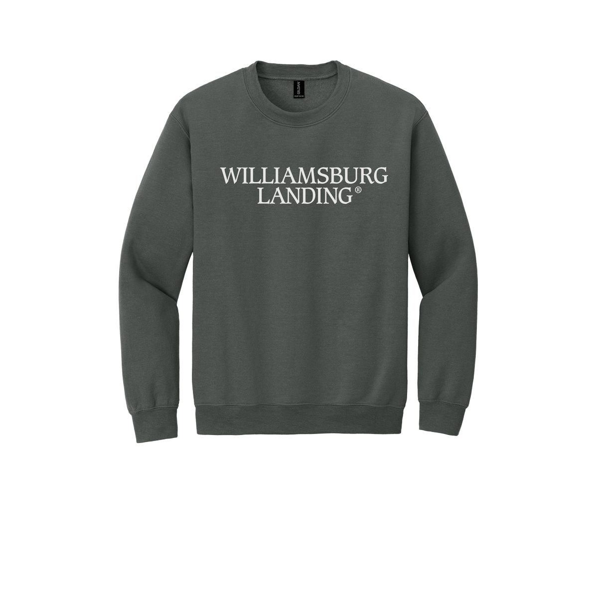 williamsburglanding-comfort-crewneck-dtf-front-18000-charcoal-flat-front