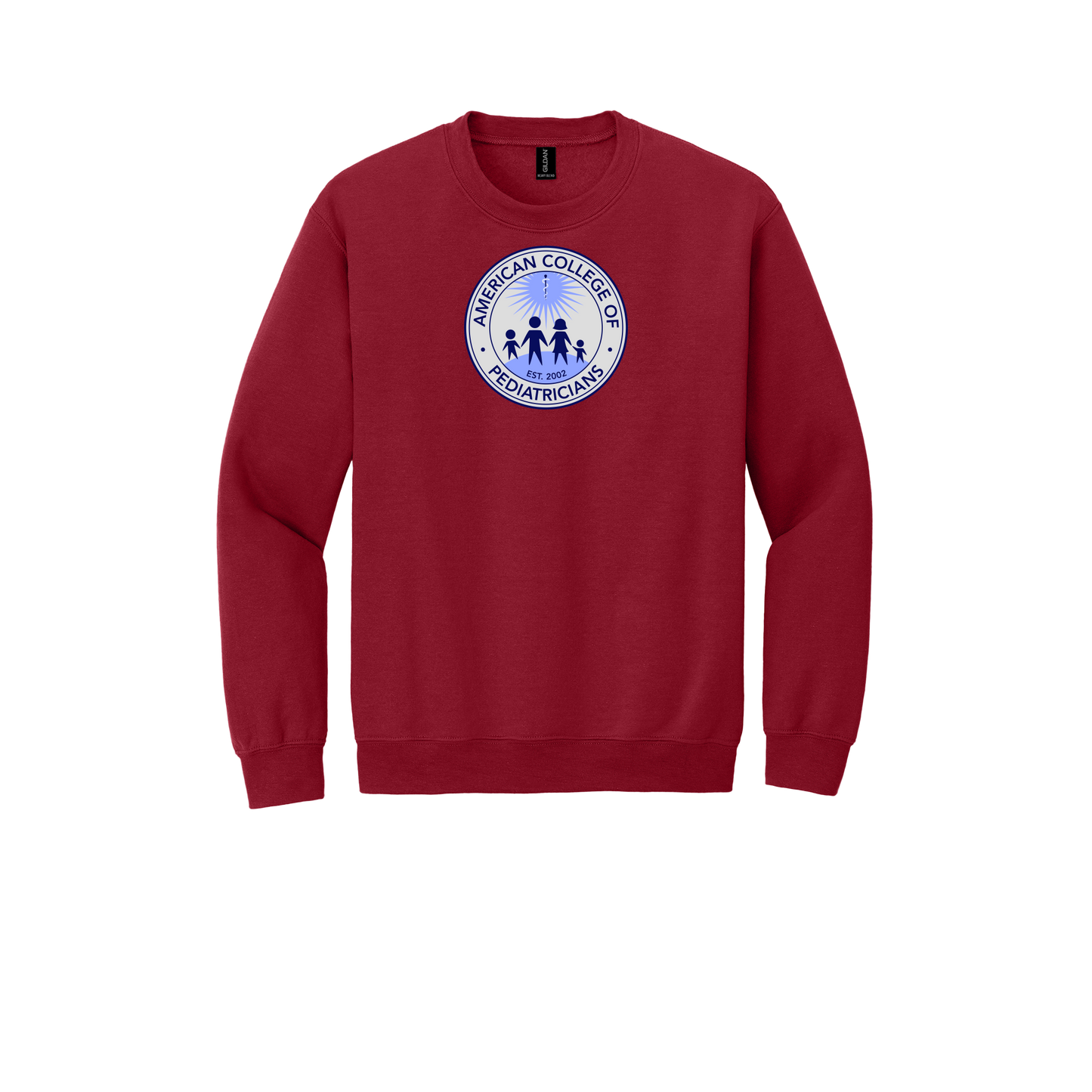 acpeds-clinic-comfort-crewneck-dtf-front-18000-cherryred-flat-front