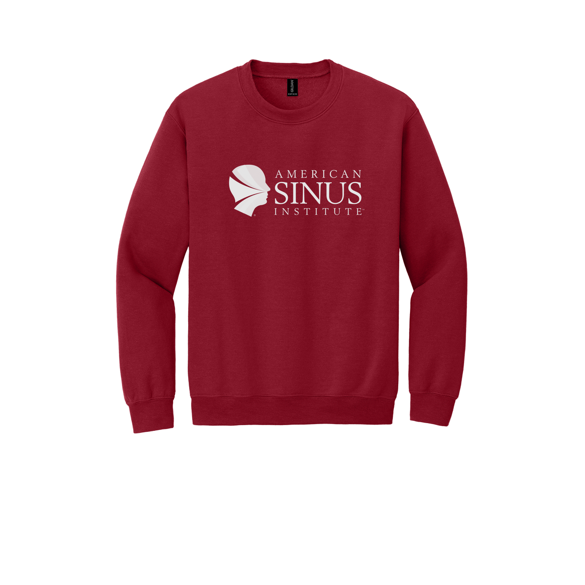 americansinus-clinic-comfort-crewneck-dtf-front-18000-cherryred-flat-front