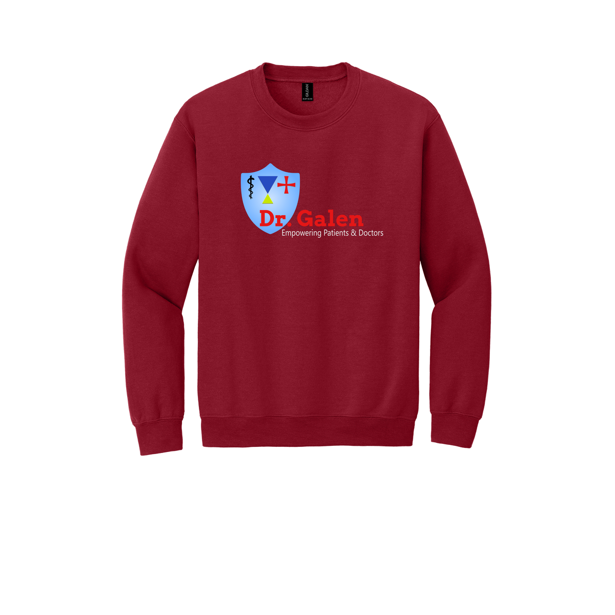 drgalen-clinic-comfort-crewneck-dtf-front-18000-cherryred-flat-front