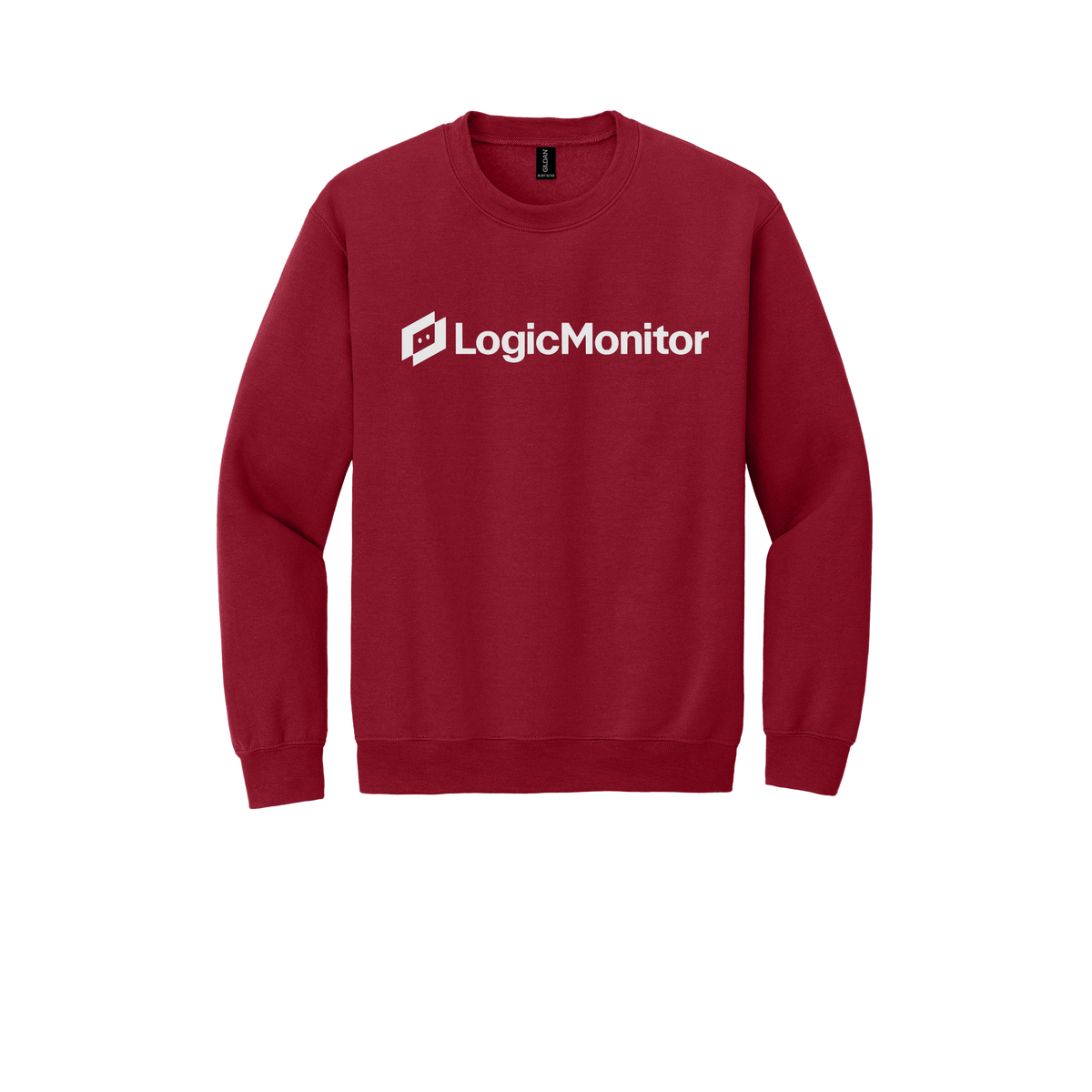 logicmonitor-comfort-crewneck-dtf-front-18000-cherryred-flat-front