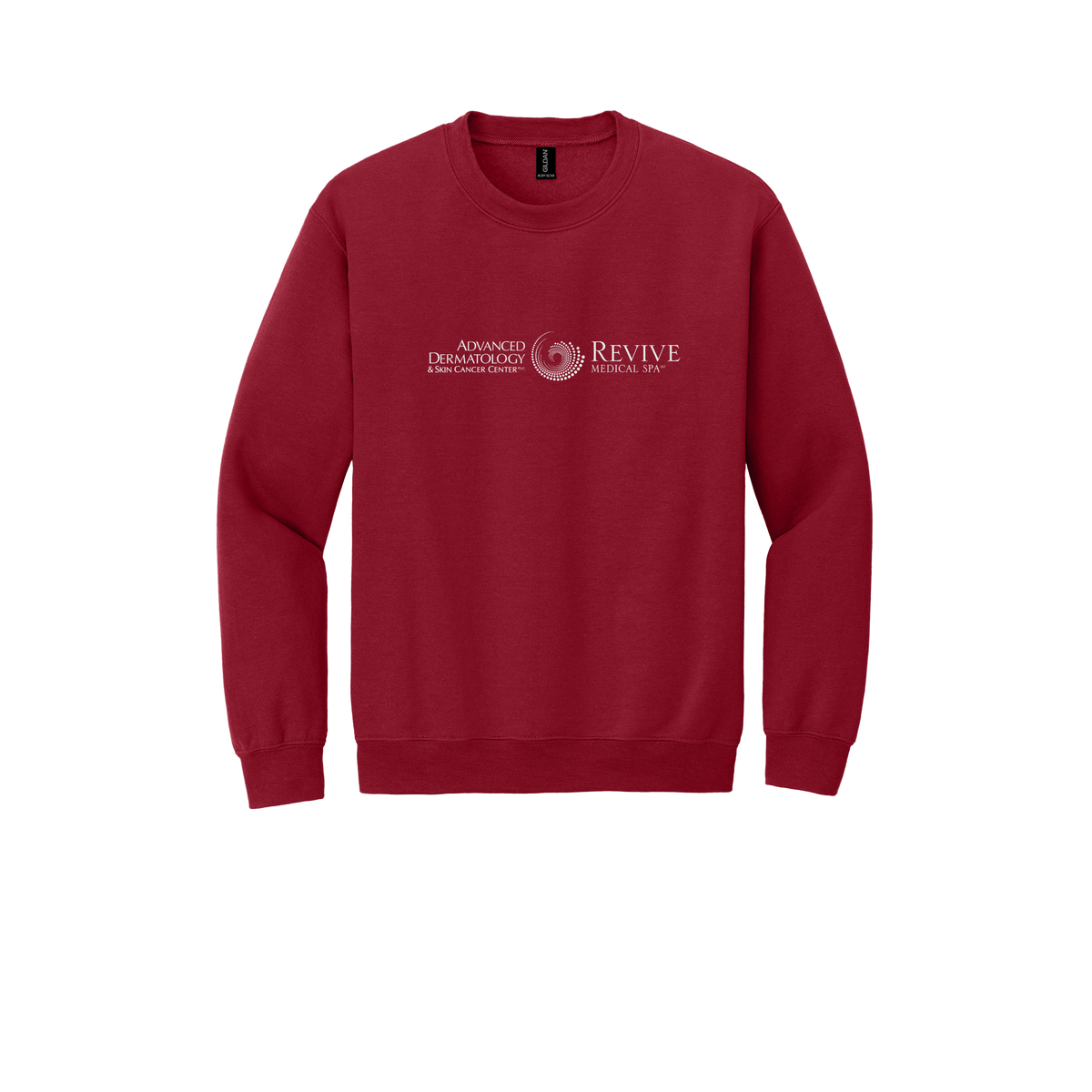 advancedskinmd-clinic-comfort-crewneck-dtf-front-18000-cherryred-flat-front