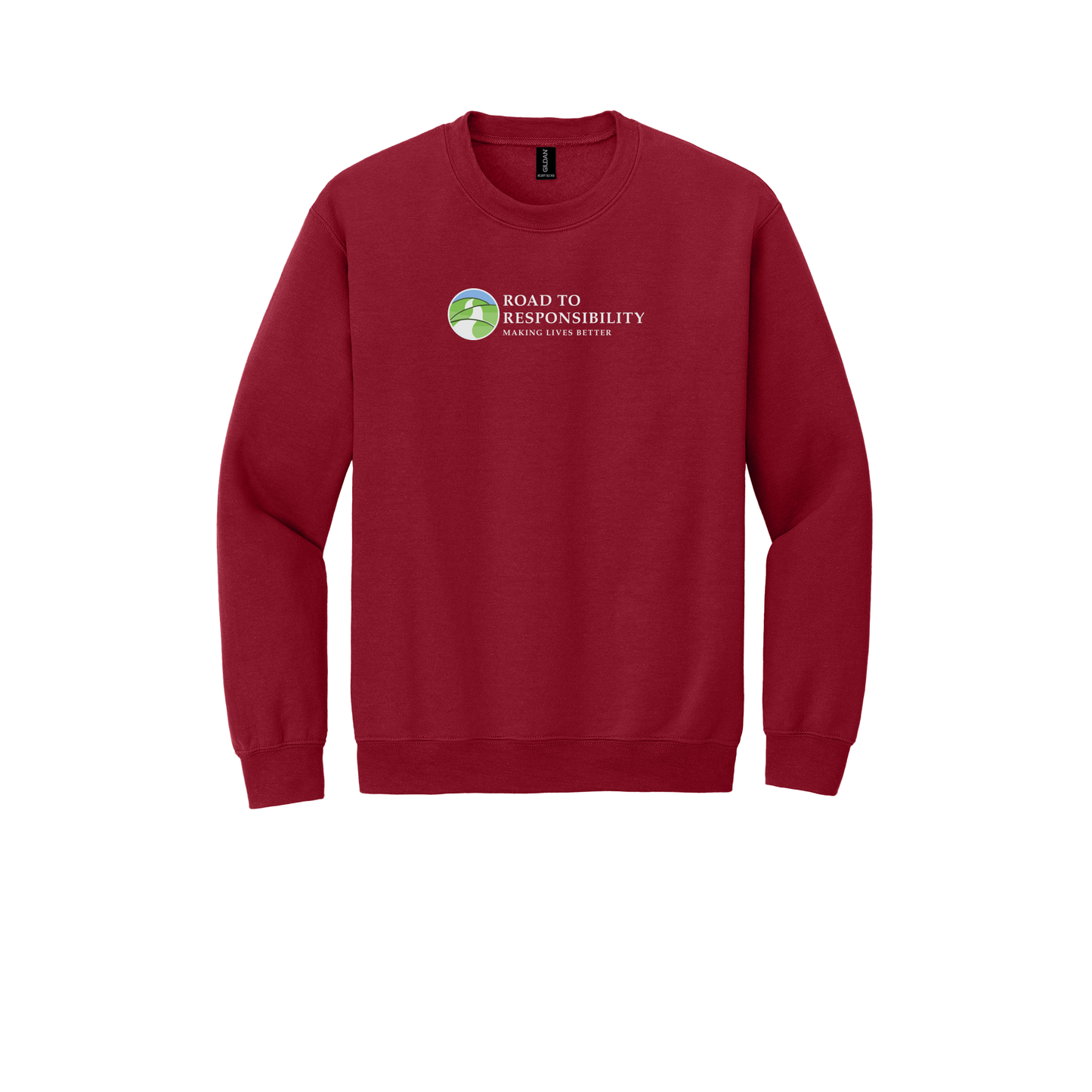 roadtoresponsibility-comfort-crewneck-dtf-front-18000-cherryred-flat-front