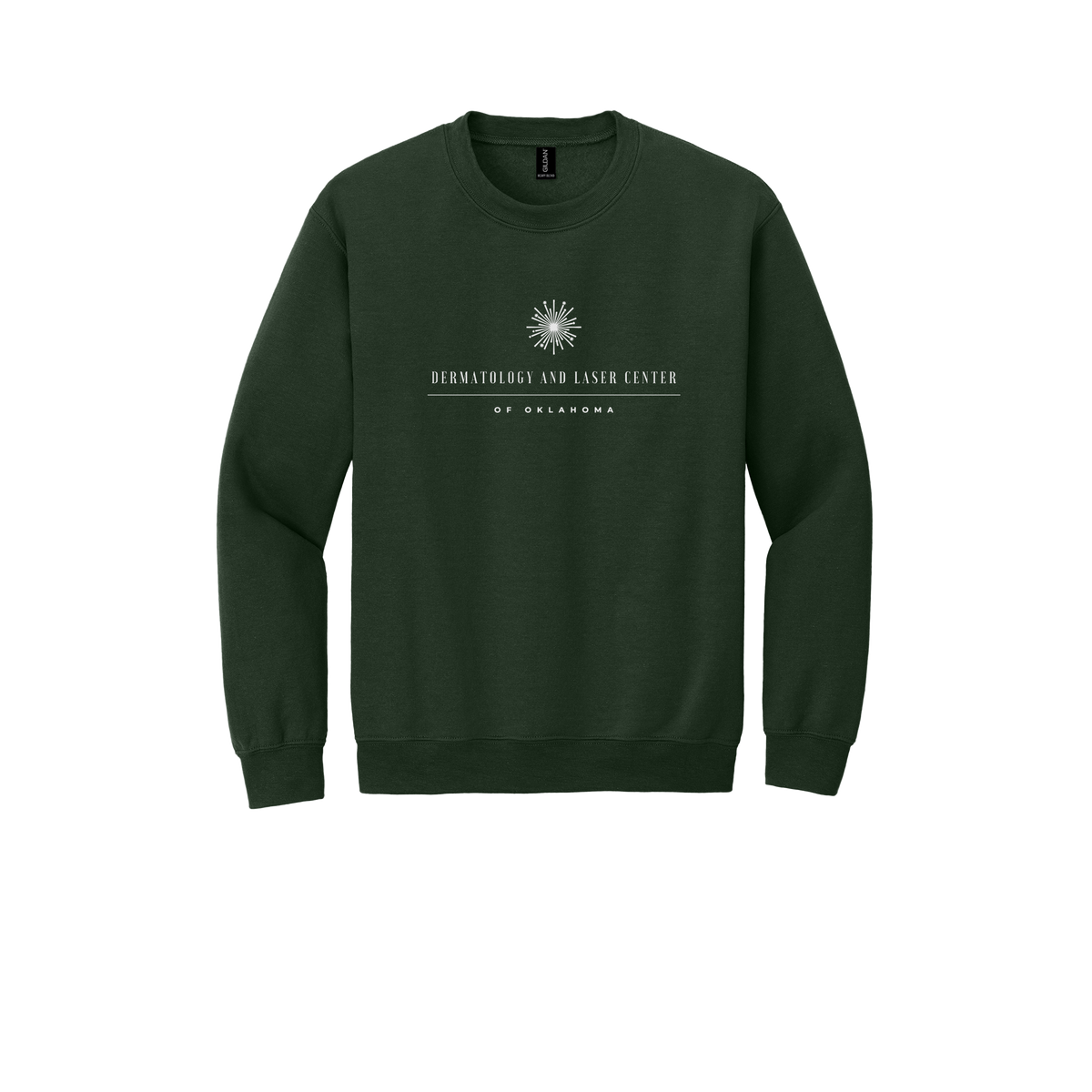 dermatologylaserok-clinic-comfort-crewneck-dtf-front-18000-forestgreen-flat-front