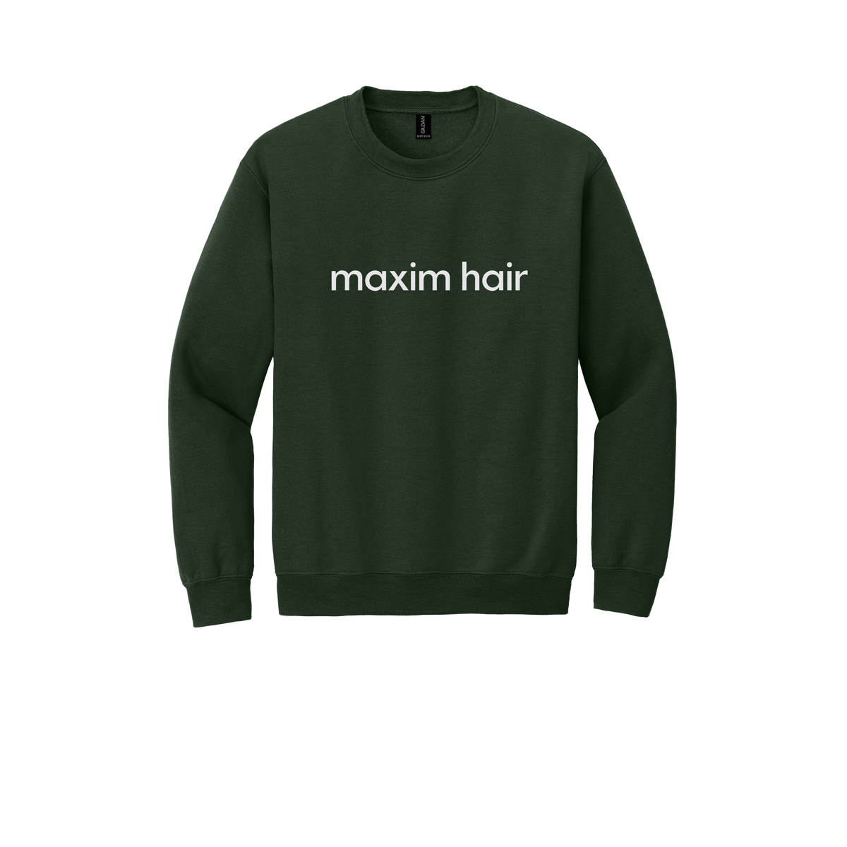 maximhairrestoration-clinic-comfort-crewneck-dtf-front-18000-forestgreen-flat-front