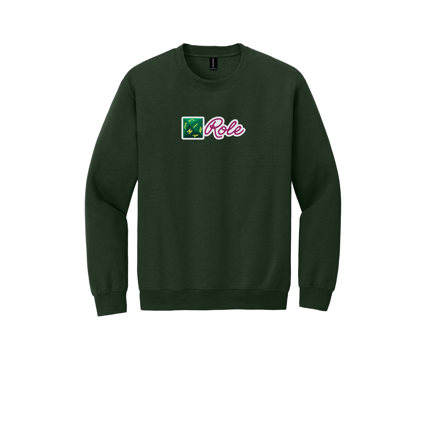 cinemarole-comfort-crewneck-dtf-front-18000-forestgreen-flat-front