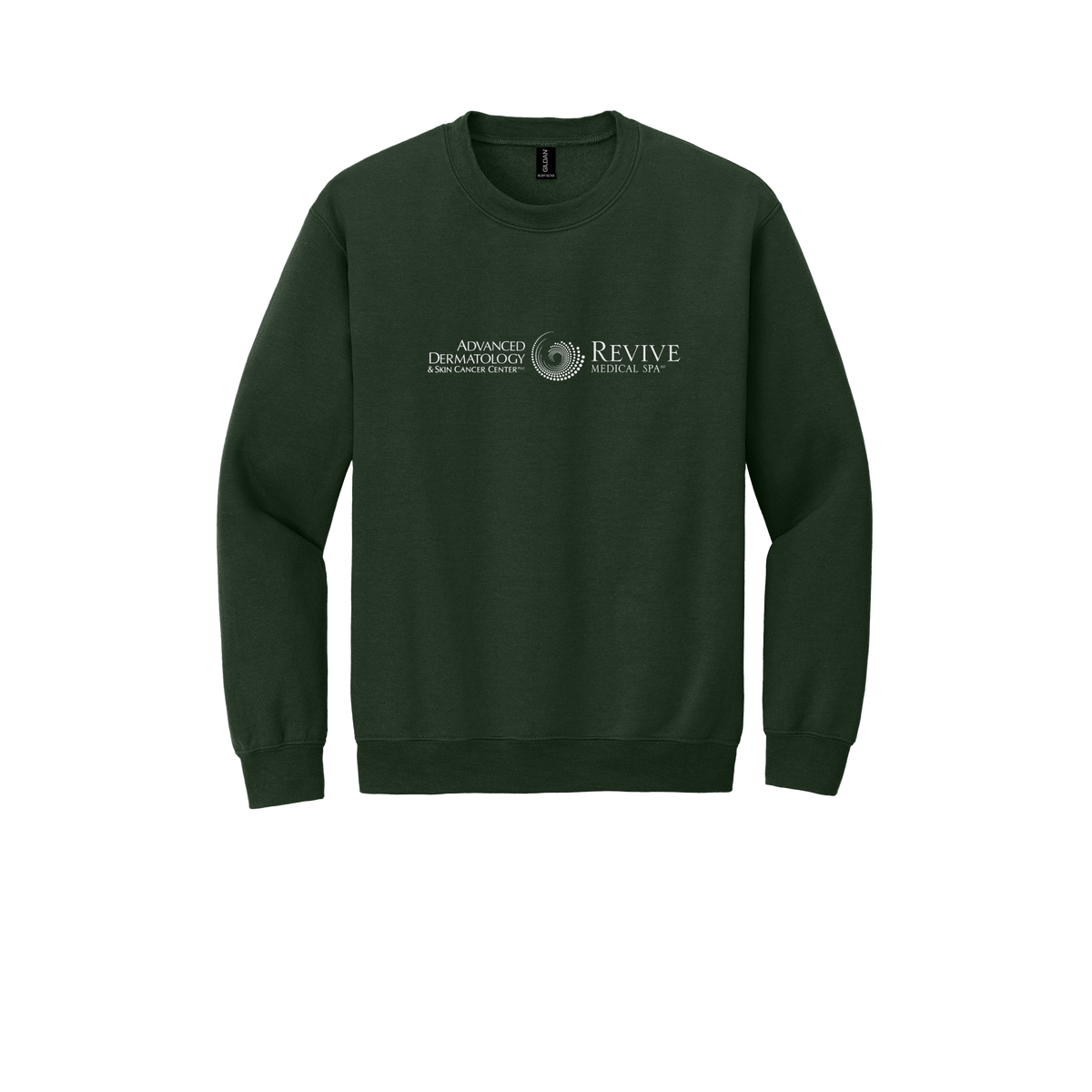 advancedskinmd-clinic-comfort-crewneck-dtf-front-18000-forestgreen-flat-front