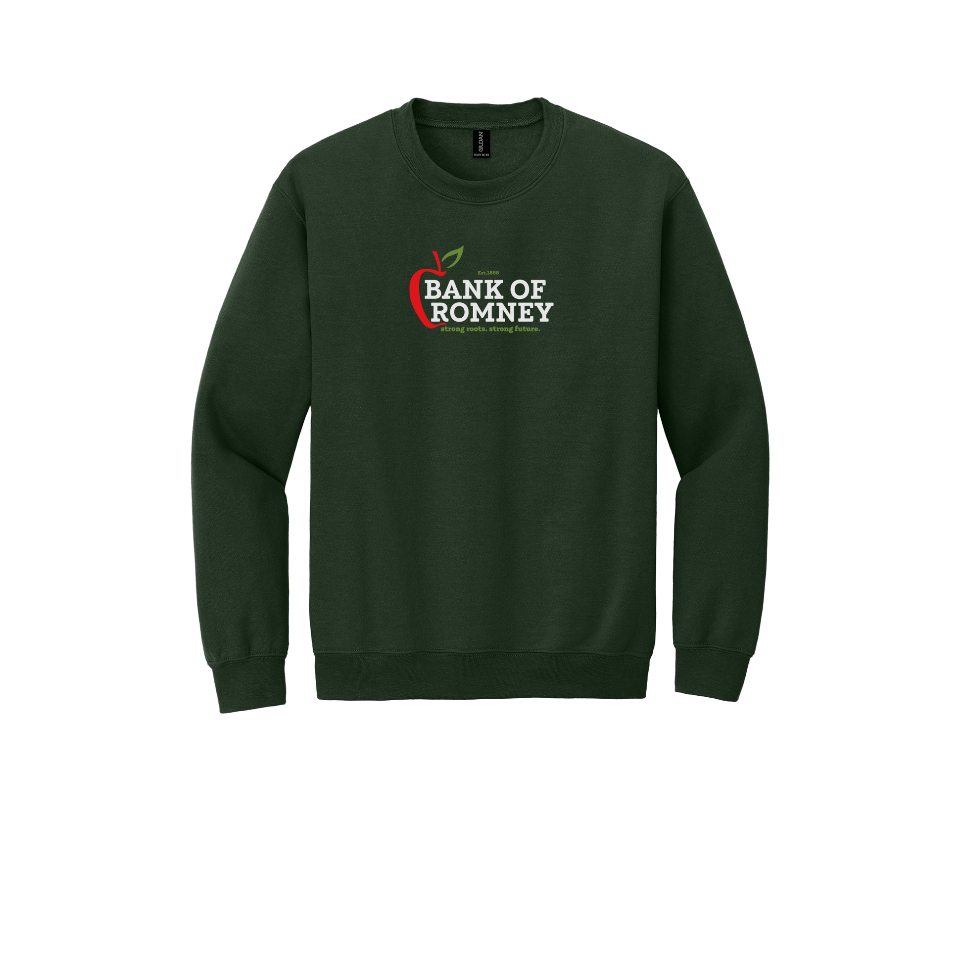 bankofromney-comfort-crewneck-dtf-front-18000-forestgreen-flat-front