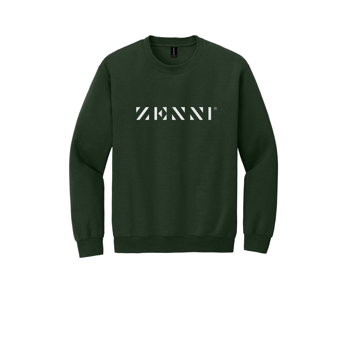 zennioptical-clinic-comfort-crewneck-dtf-front-18000-forestgreen-flat-front