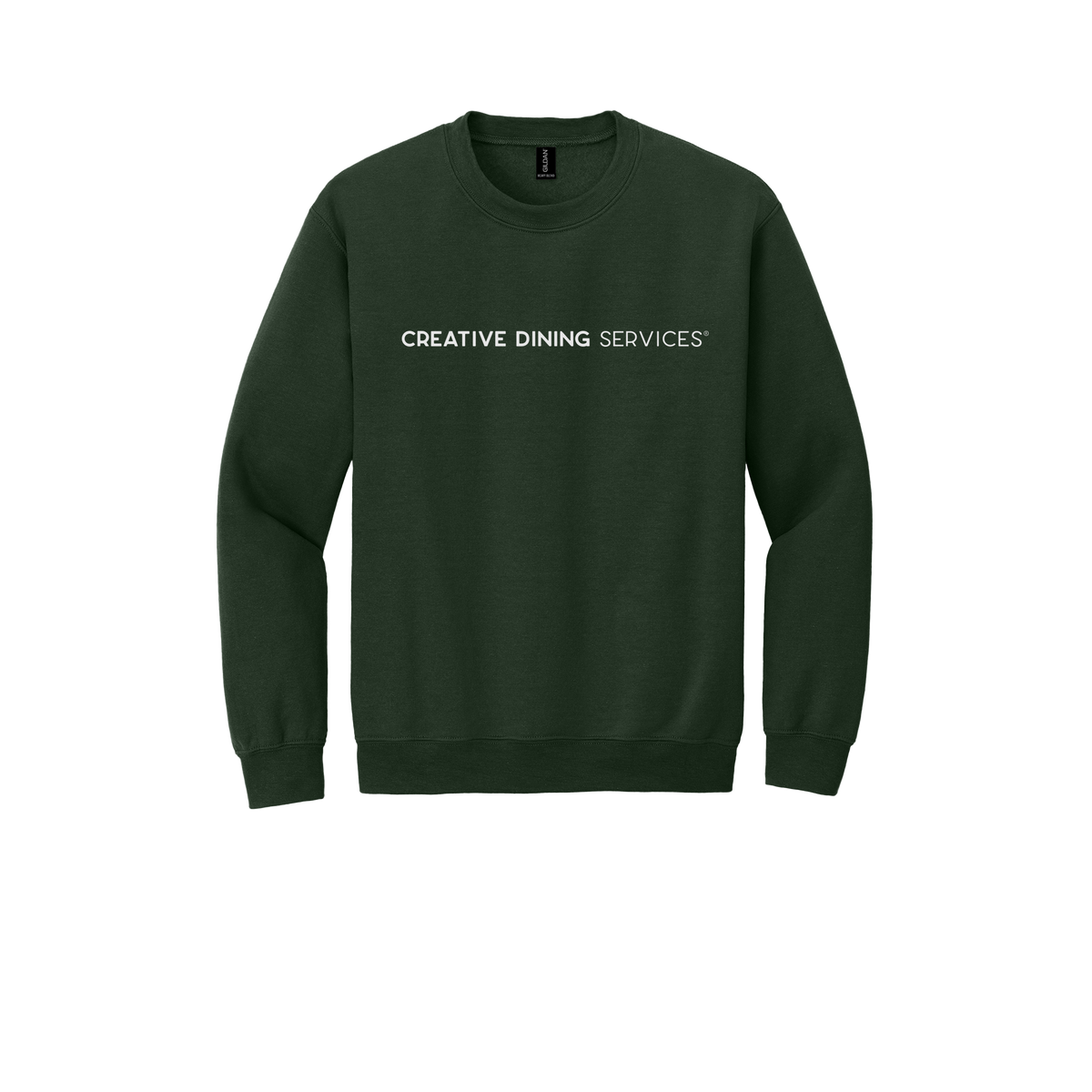 creativedining-comfort-crewneck-dtf-front-18000-forestgreen-flat-front