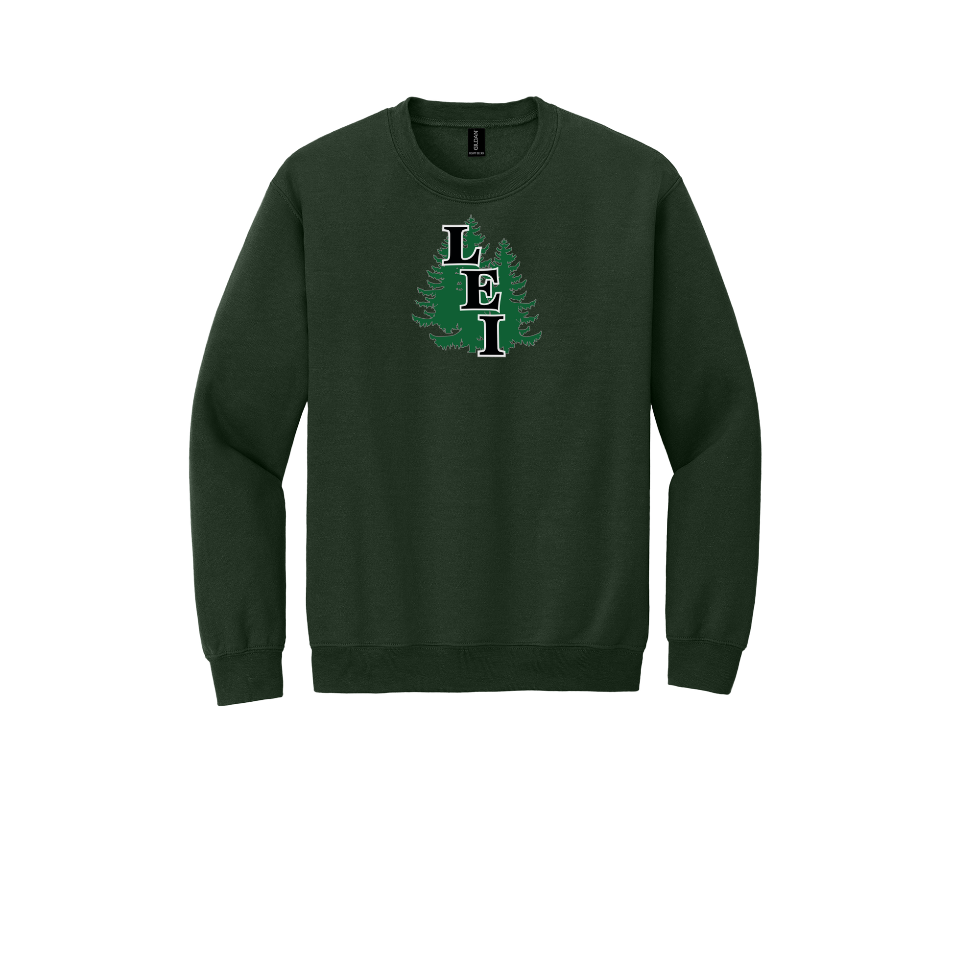 leisite-comfort-crewneck-dtf-front-18000-forestgreen-flat-front
