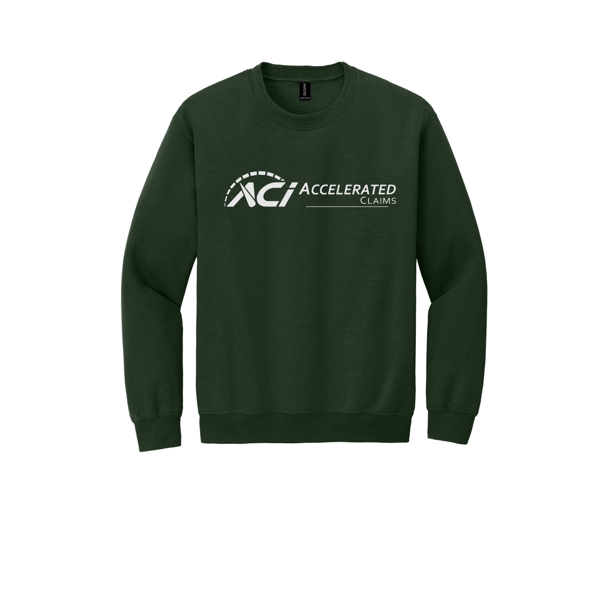accelclaims-comfort-crewneck-dtf-front-18000-forestgreen-flat-front