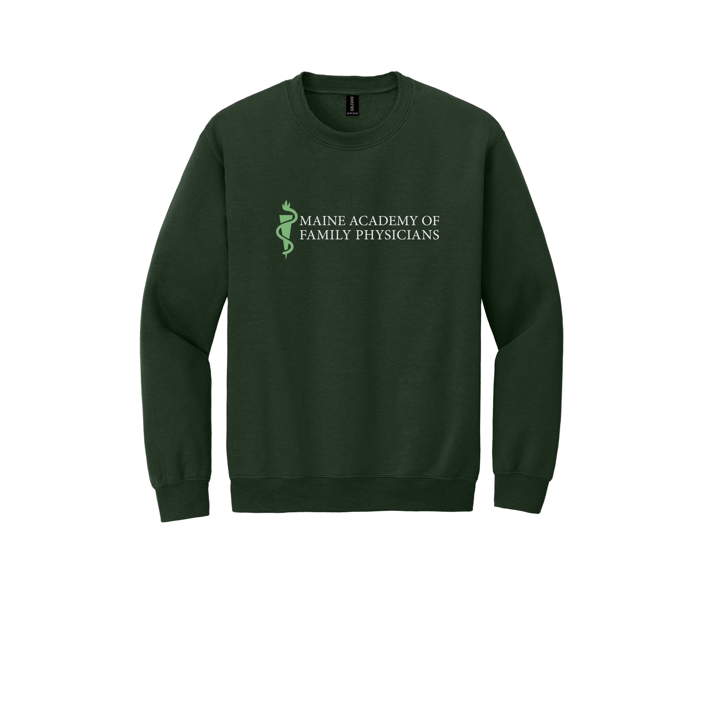 maineafp-clinic-comfort-crewneck-dtf-front-18000-forestgreen-flat-front