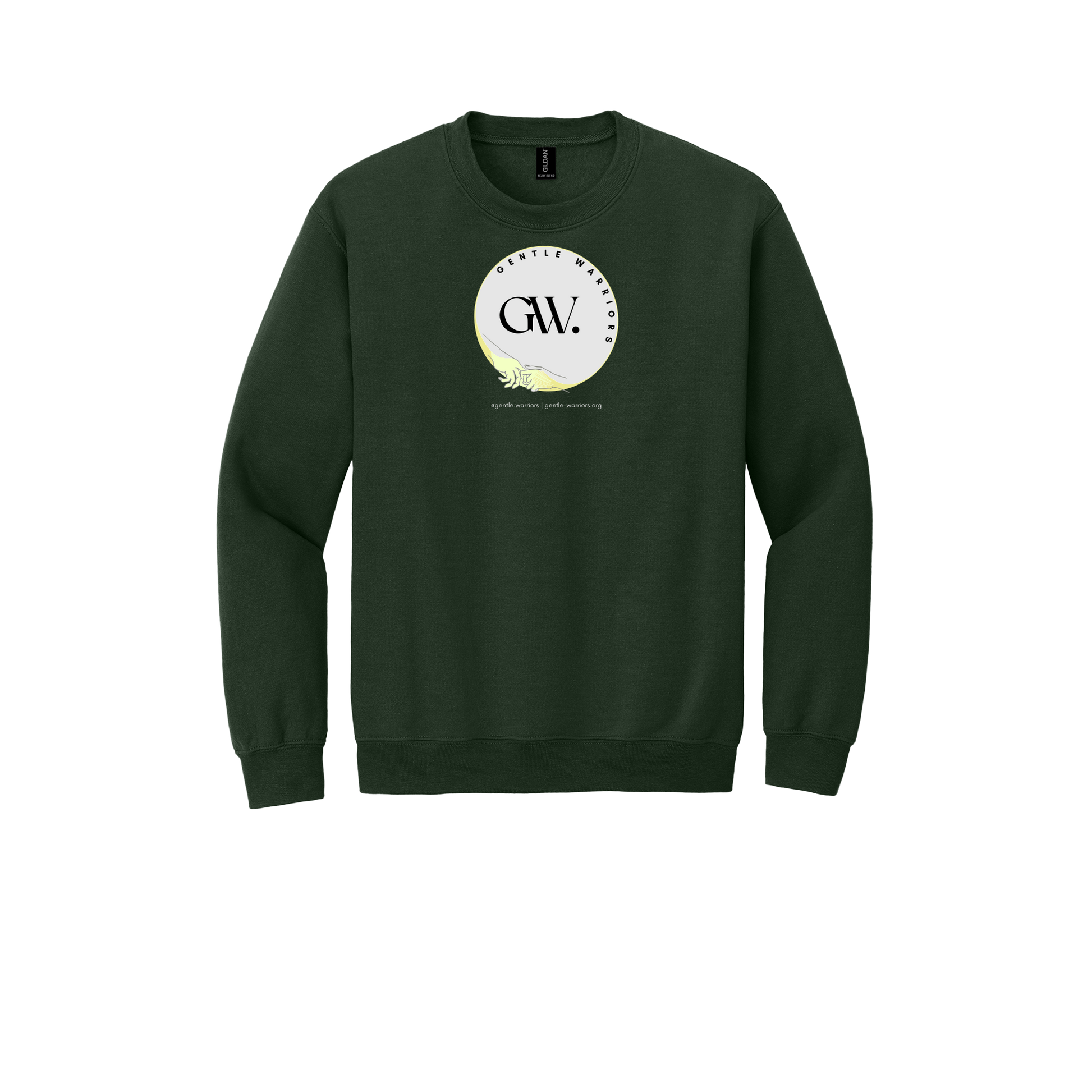 gentle-warriors-comfort-crewneck-dtf-front-18000-forestgreen-flat-front