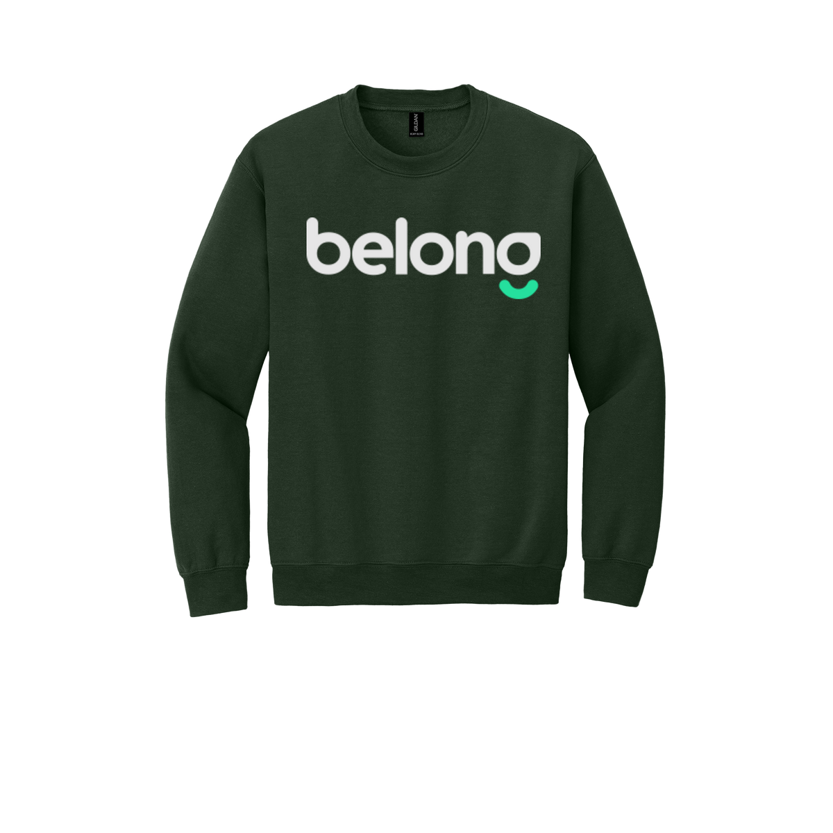 belonghome-comfort-crewneck-dtf-front-18000-forestgreen-flat-front
