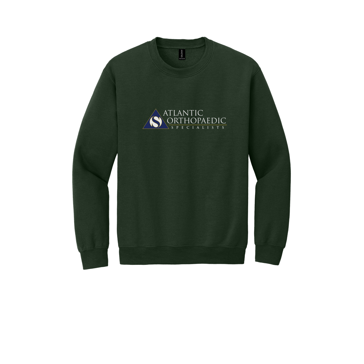 atlanticortho-clinic-comfort-crewneck-dtf-front-18000-forestgreen-flat-front
